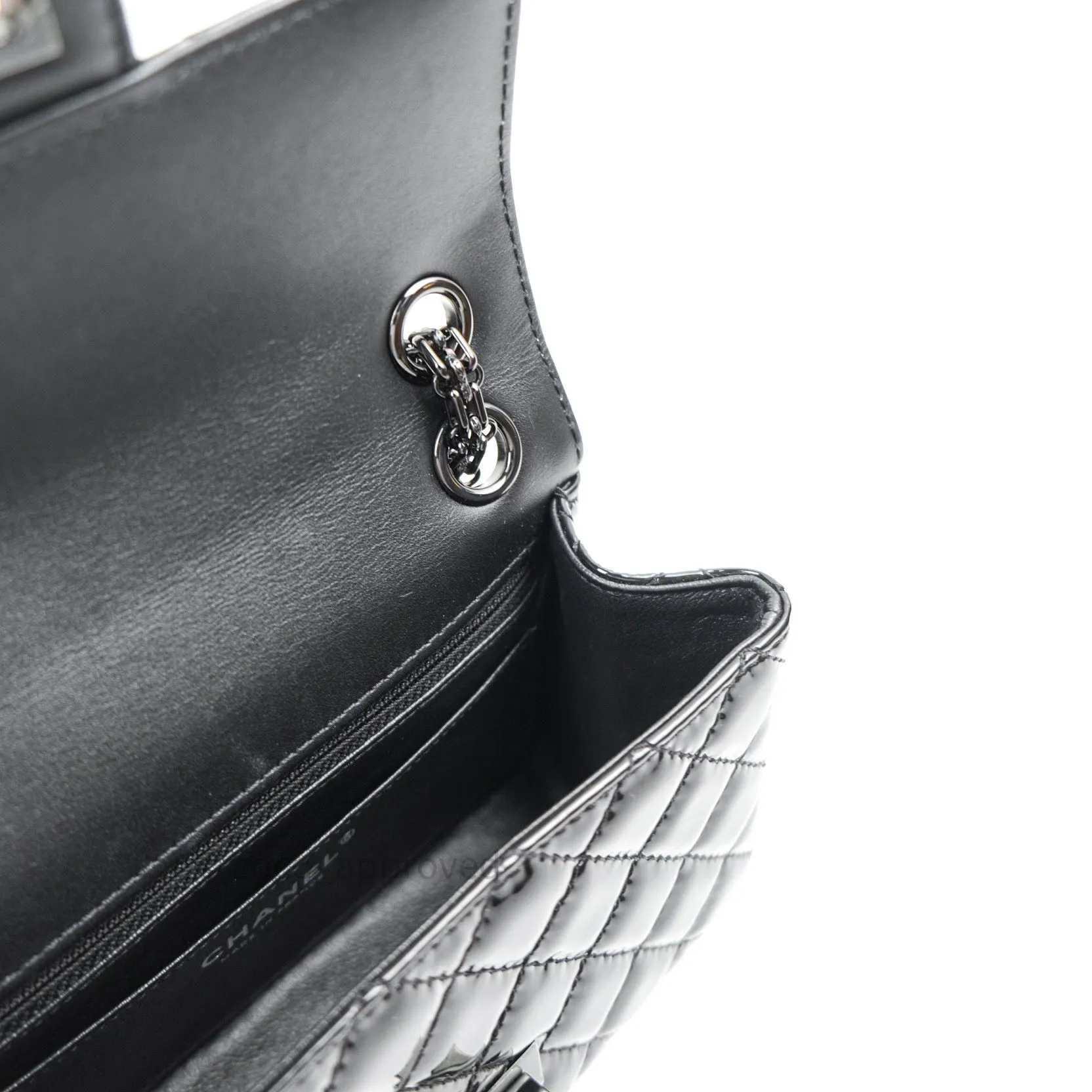 Chanel Mini Reissue 224 So Black Patent Black Hardware