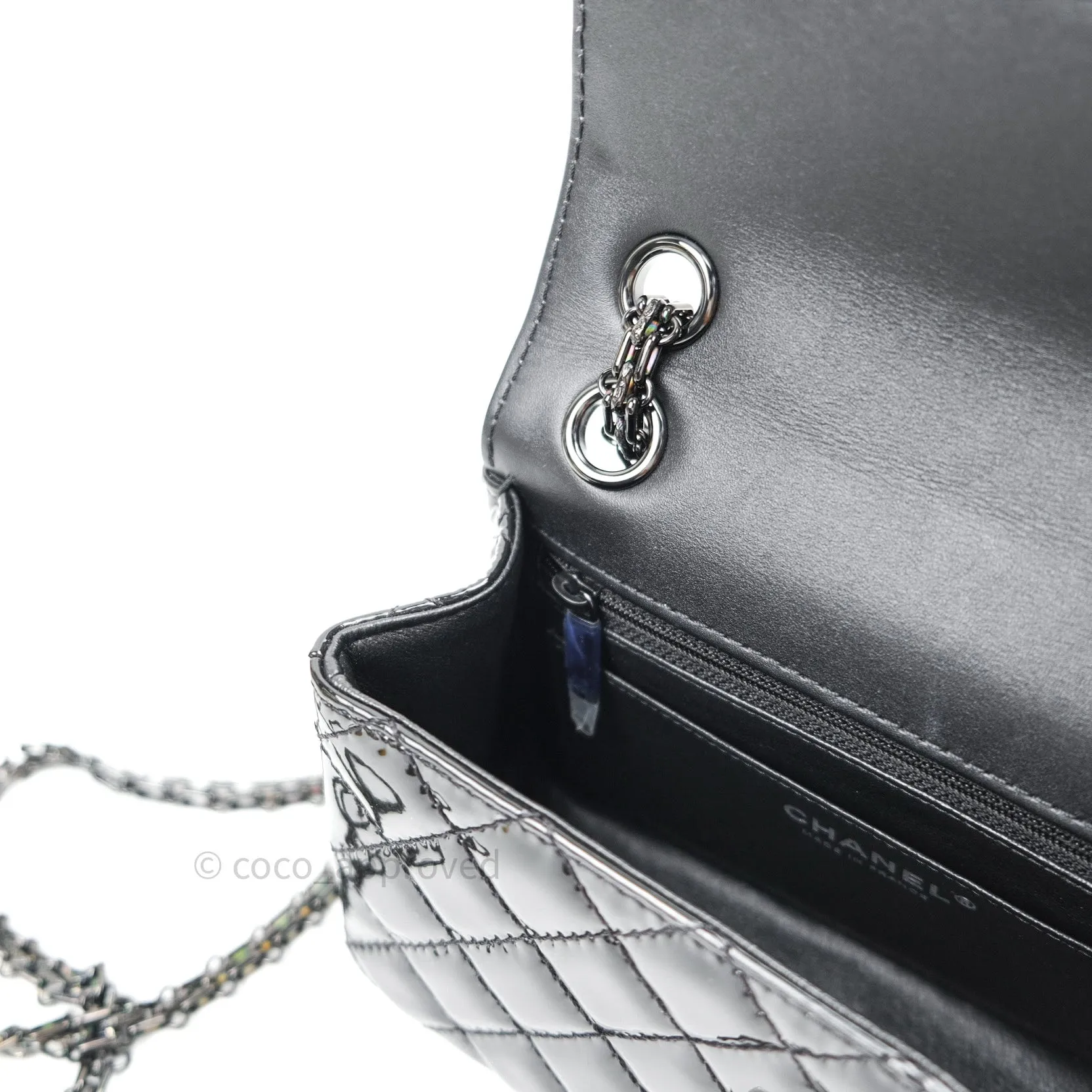 Chanel Mini Reissue 224 So Black Patent Black Hardware