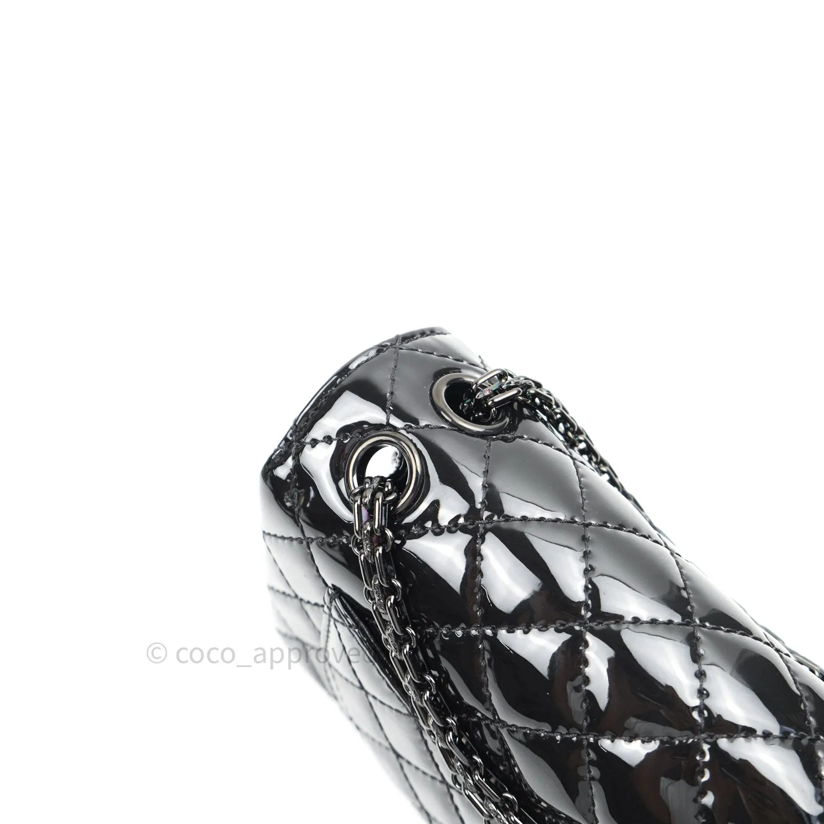 Chanel Mini Reissue 224 So Black Patent Black Hardware