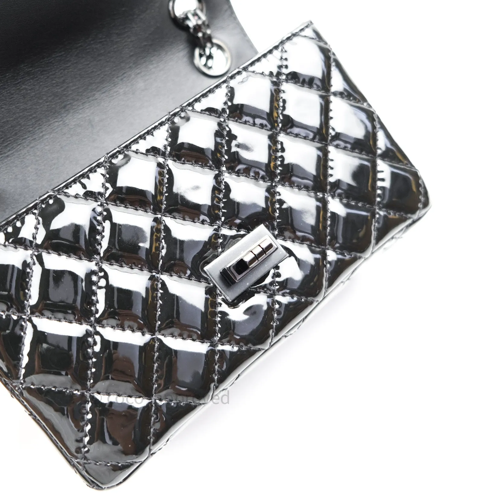 Chanel Mini Reissue 224 So Black Patent Black Hardware