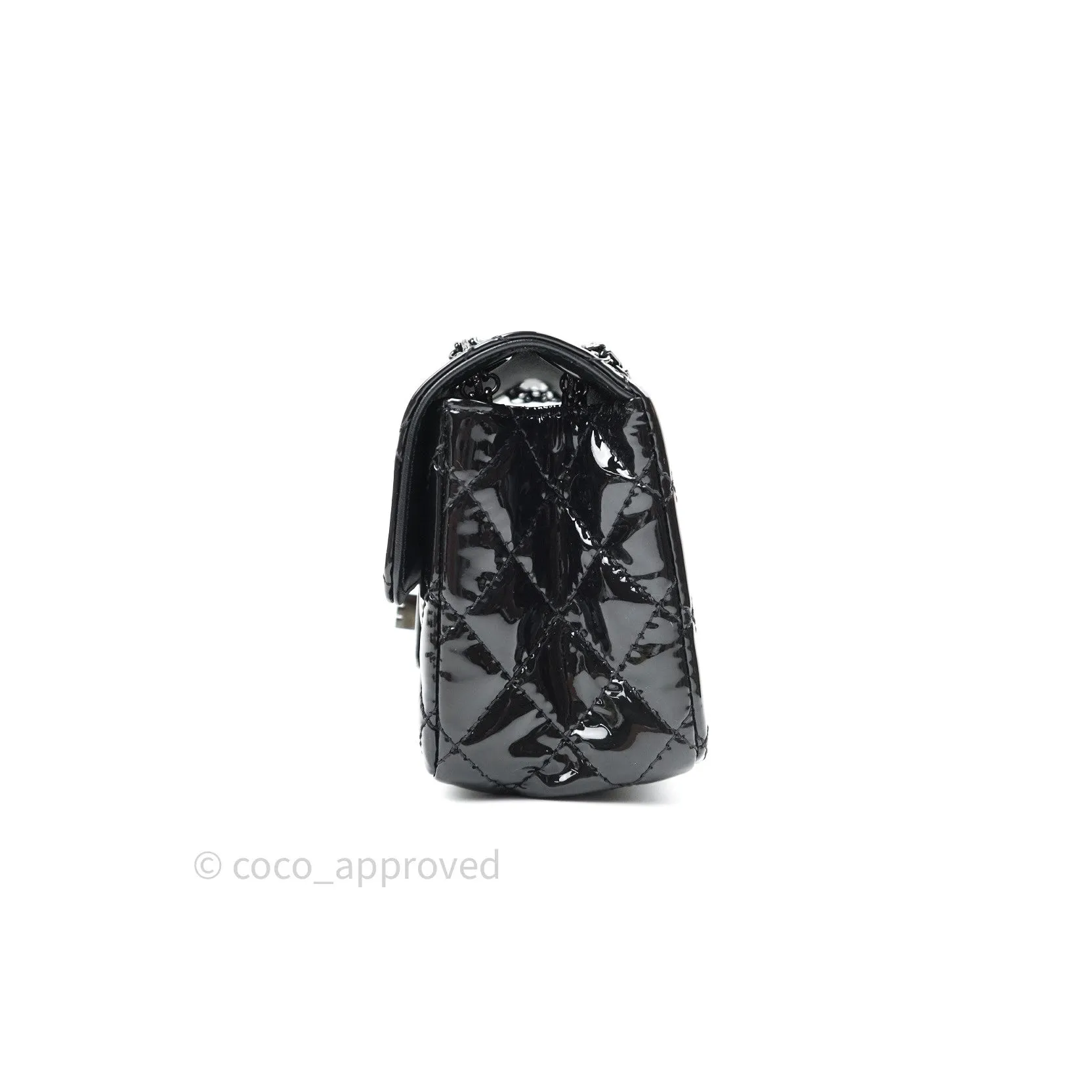 Chanel Mini Reissue 224 So Black Patent Black Hardware