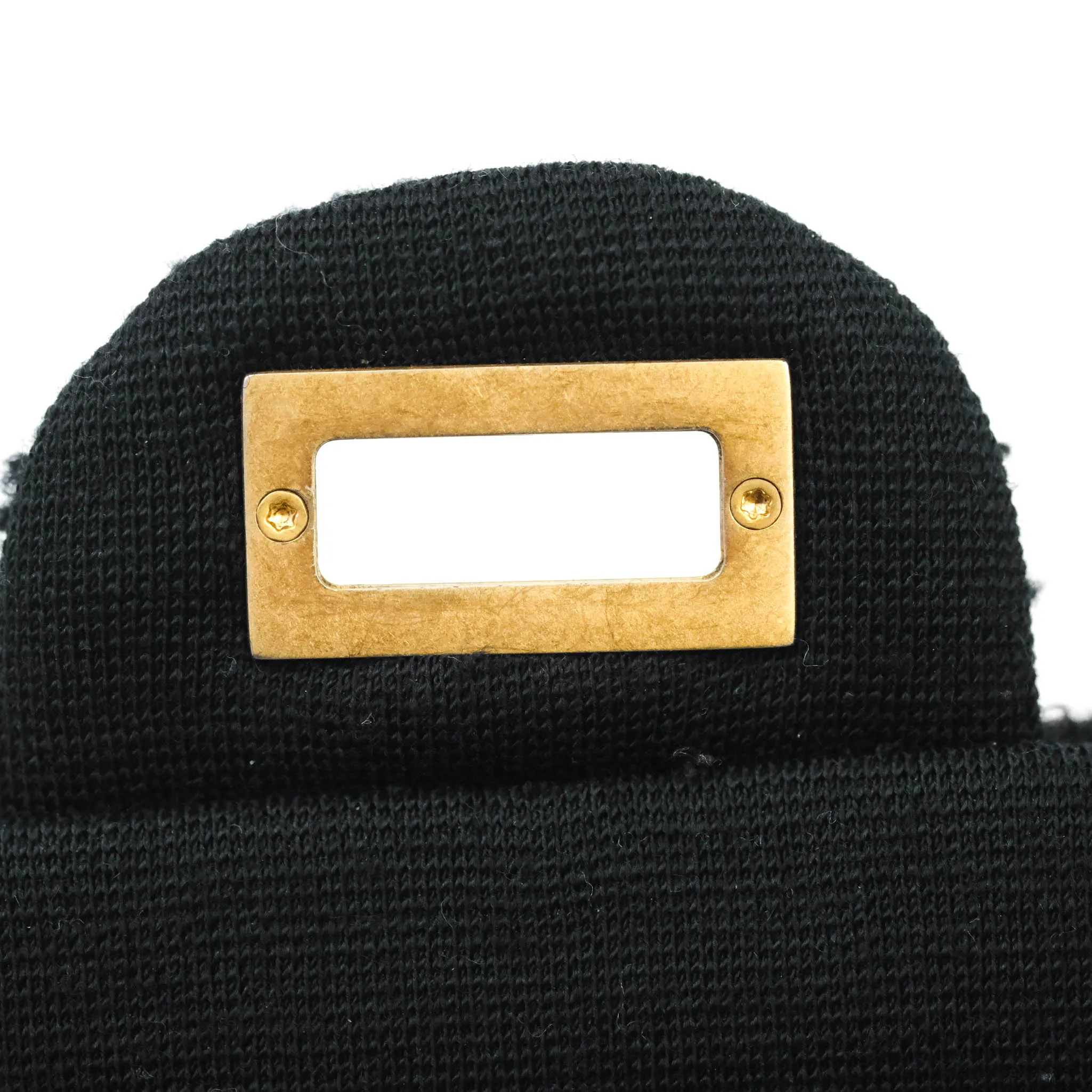 Chanel Mini Reissue 224 Tweed Black Aged Gold Hardware