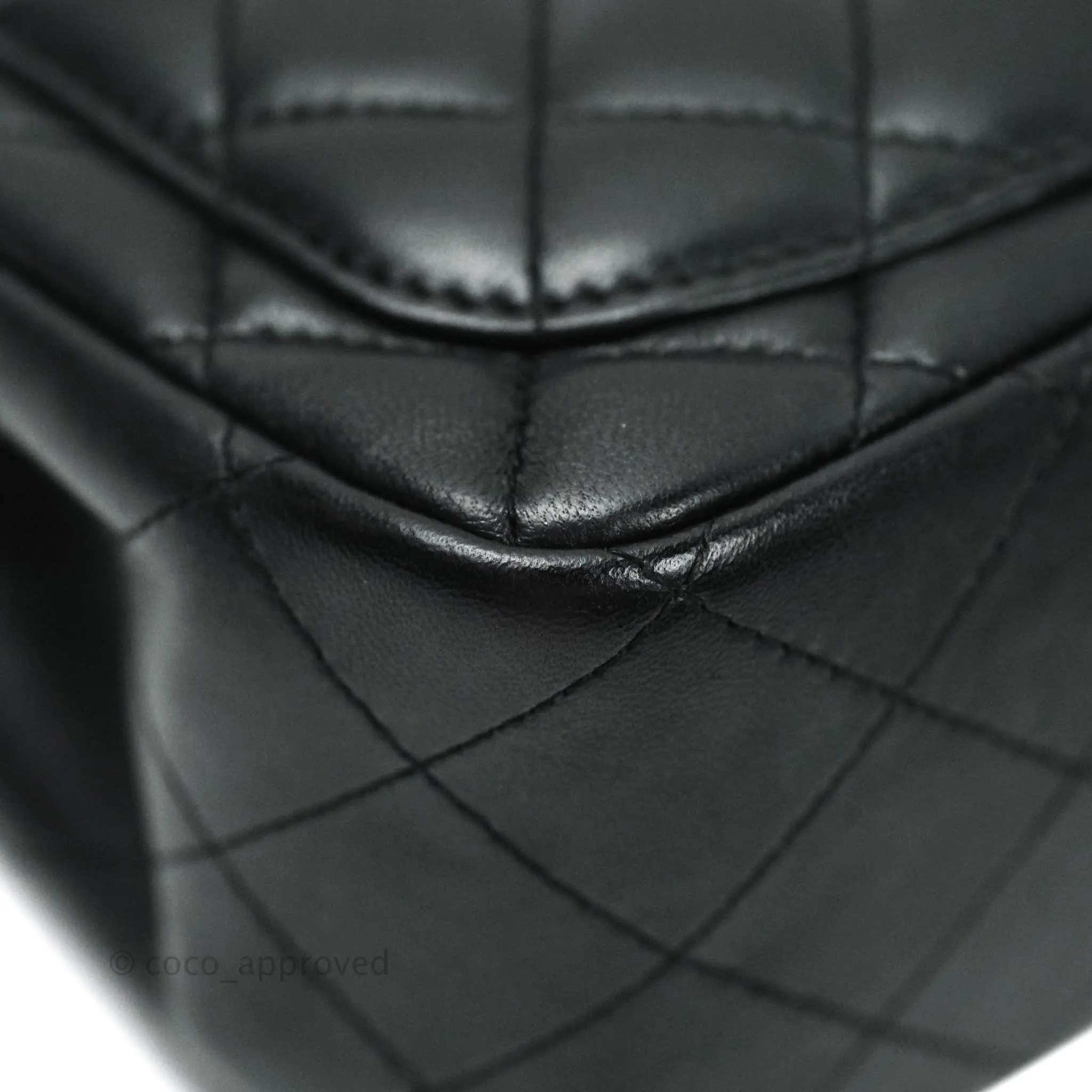 Chanel Mini Square Black Lambskin Gold Hardware