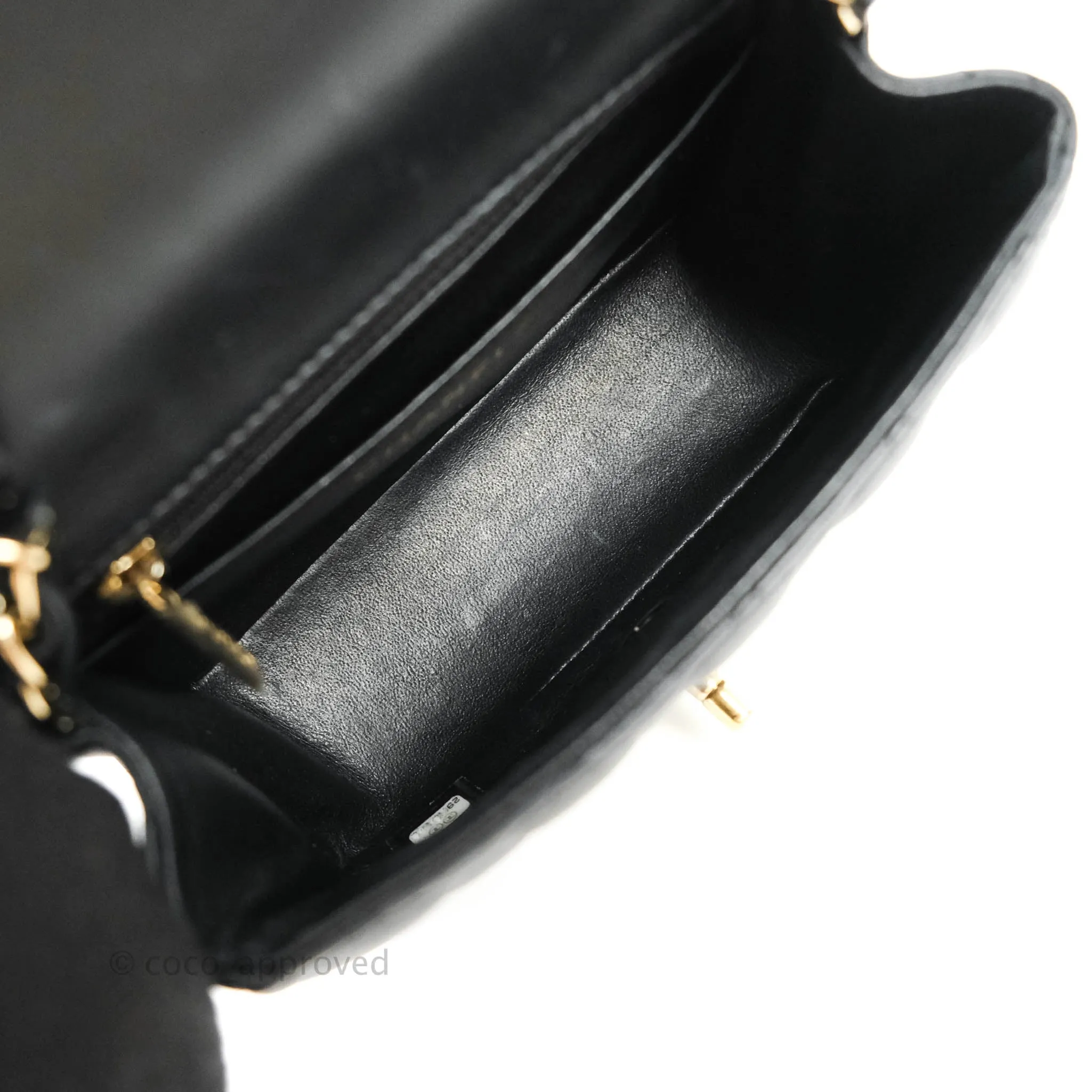 Chanel Mini Square Black Lambskin Gold Hardware