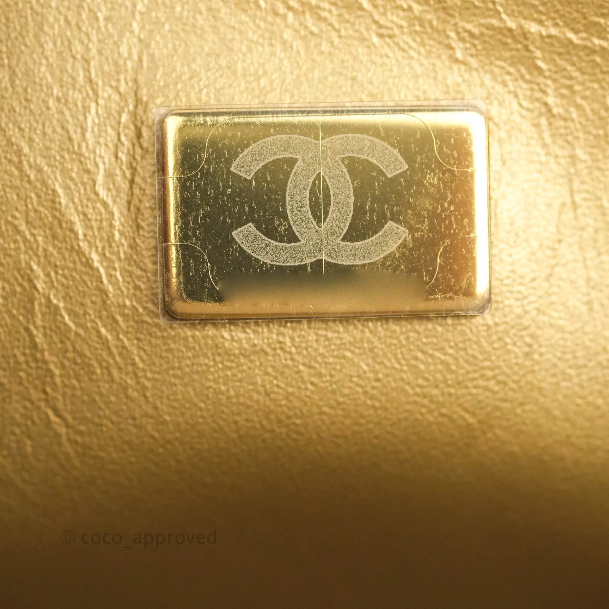 Chanel Mini Square Pearl Crush Quilted Pale Lilac Lambskin Aged Gold Hardware