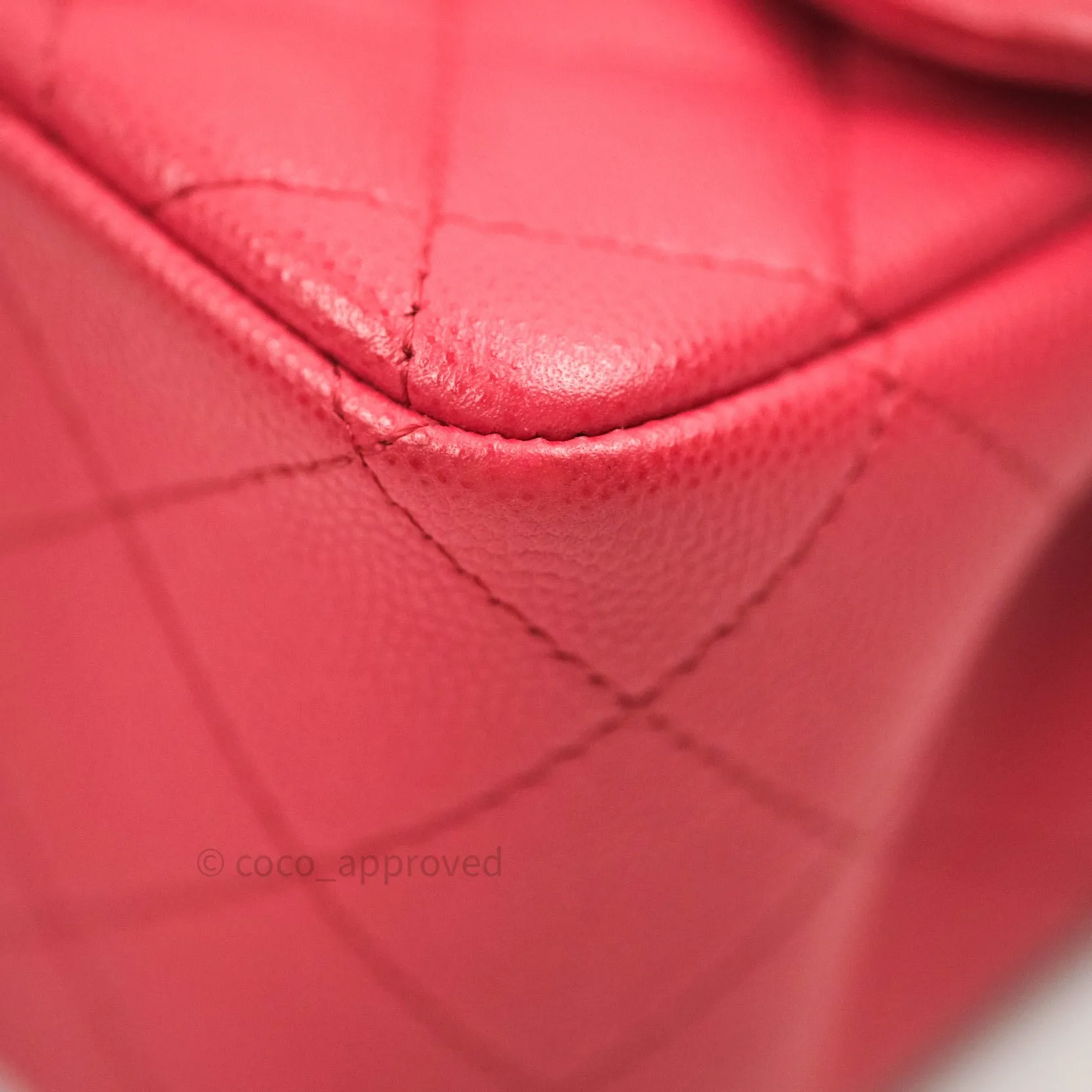 Chanel Mini Square Pink Caviar Gold Hardware 17C