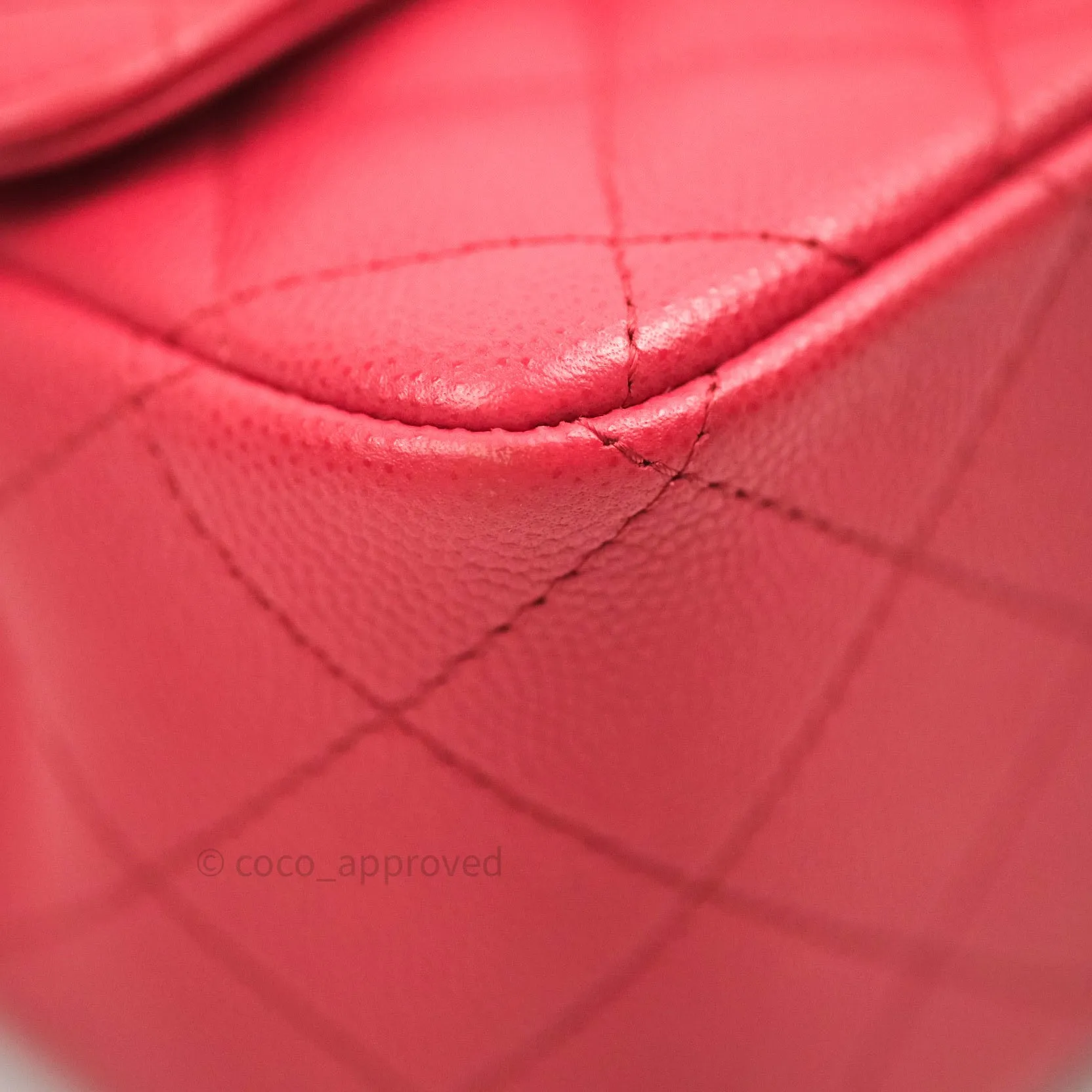 Chanel Mini Square Pink Caviar Gold Hardware 17C