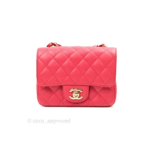 Chanel Mini Square Pink Caviar Gold Hardware 17C