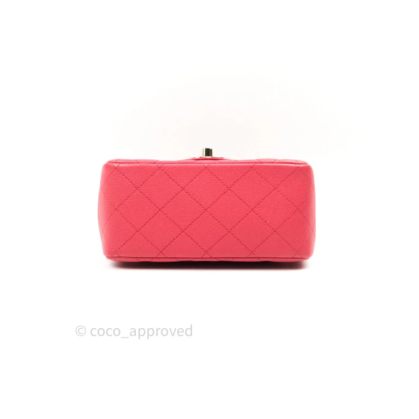 Chanel Mini Square Pink Caviar Gold Hardware 17C