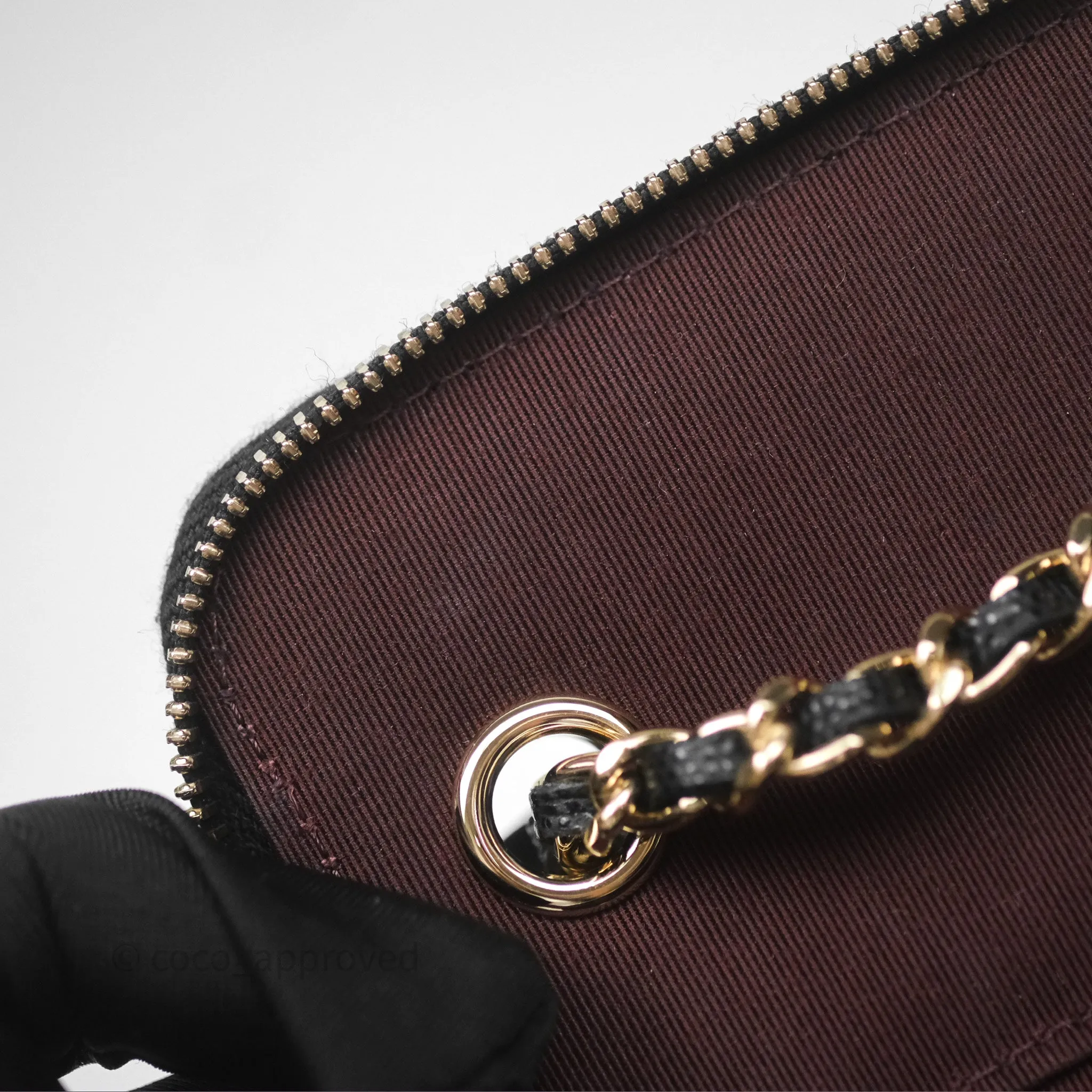 Chanel Mini Vanity With Chain Black Caviar Gold Hardware