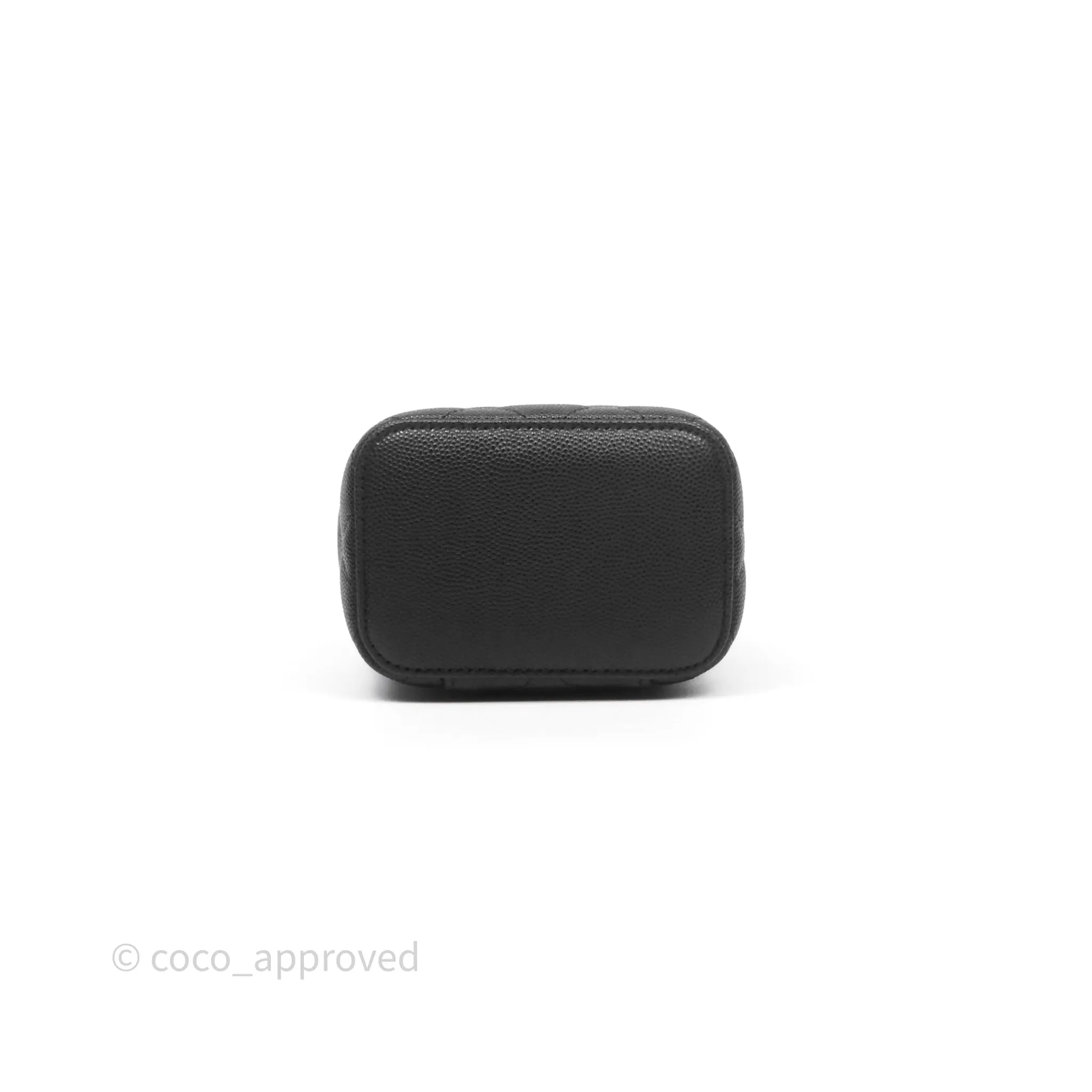 Chanel Mini Vanity With Chain Black Caviar Gold Hardware