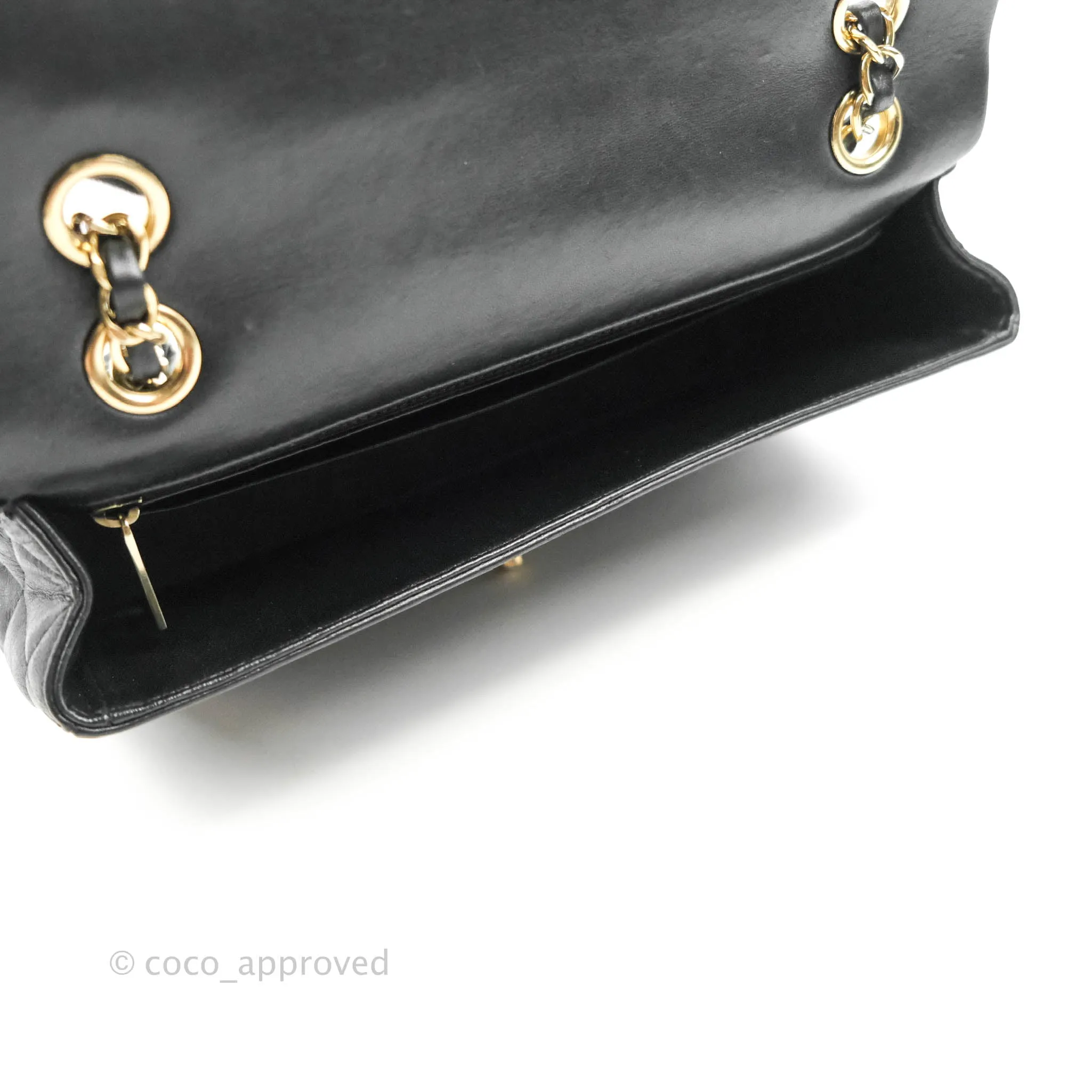 Chanel M/L Medium Flap Bag Valentine Limited Edition Black Lambskin Gold Hardware