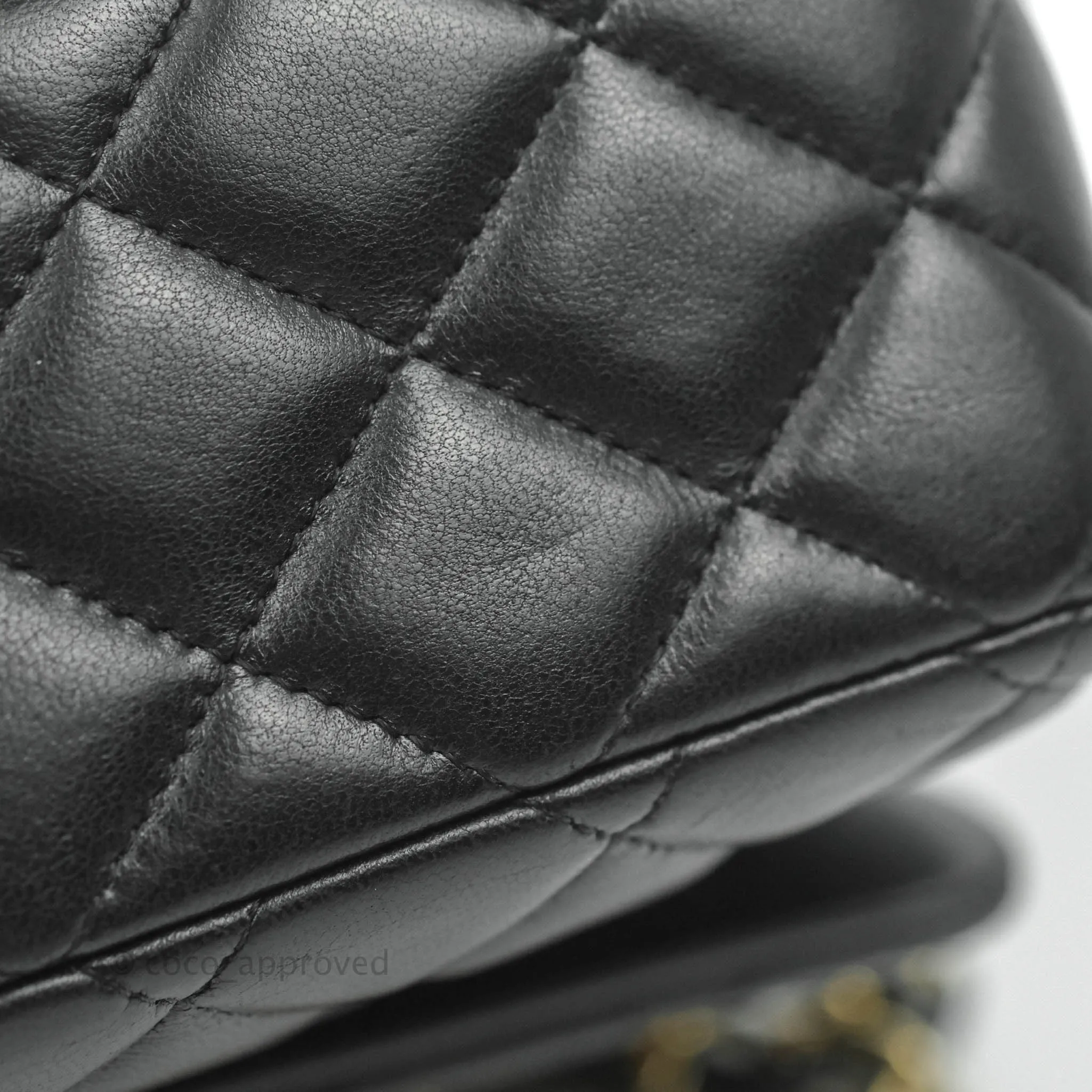 Chanel M/L Medium Flap Bag Valentine Limited Edition Black Lambskin Gold Hardware