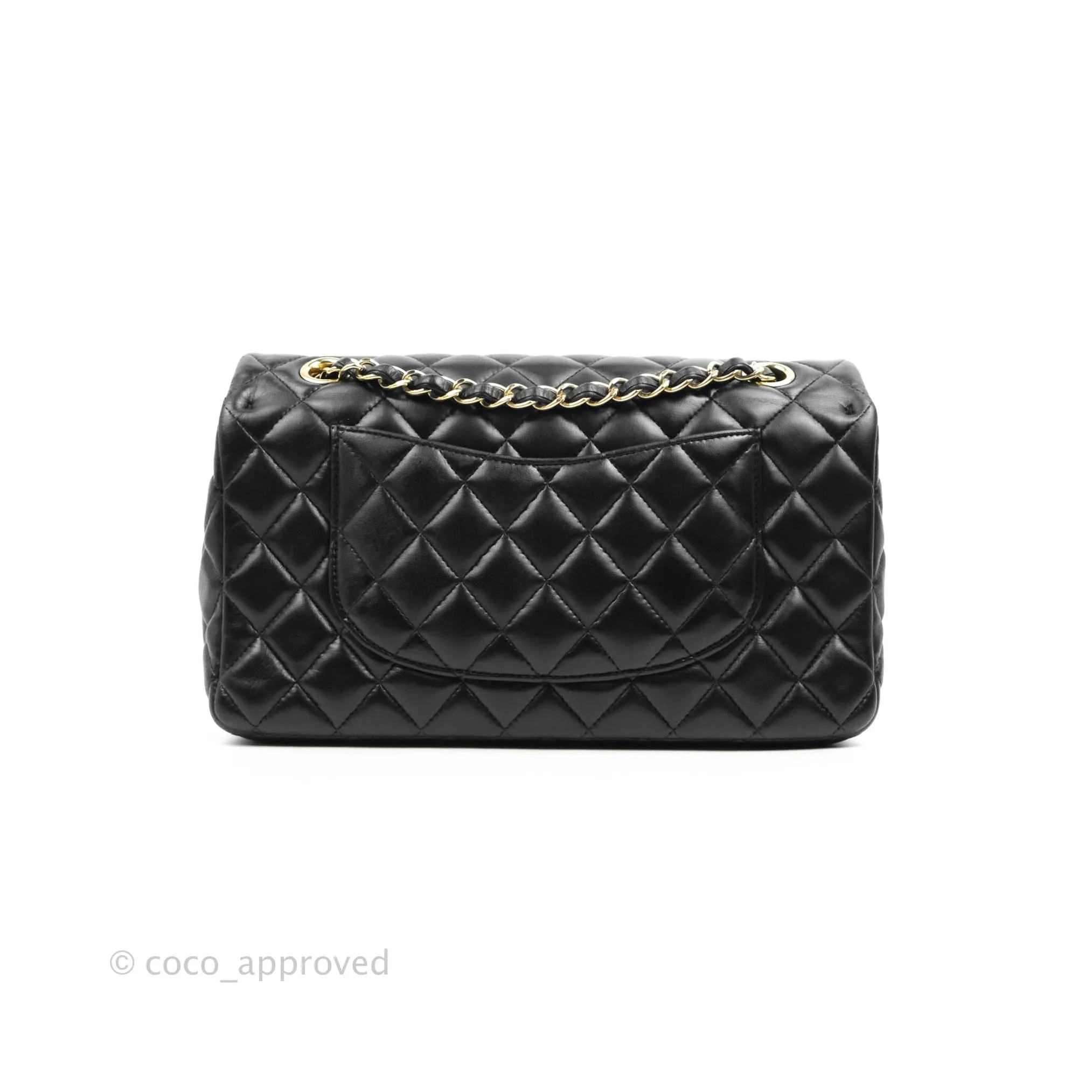Chanel M/L Medium Flap Bag Valentine Limited Edition Black Lambskin Gold Hardware