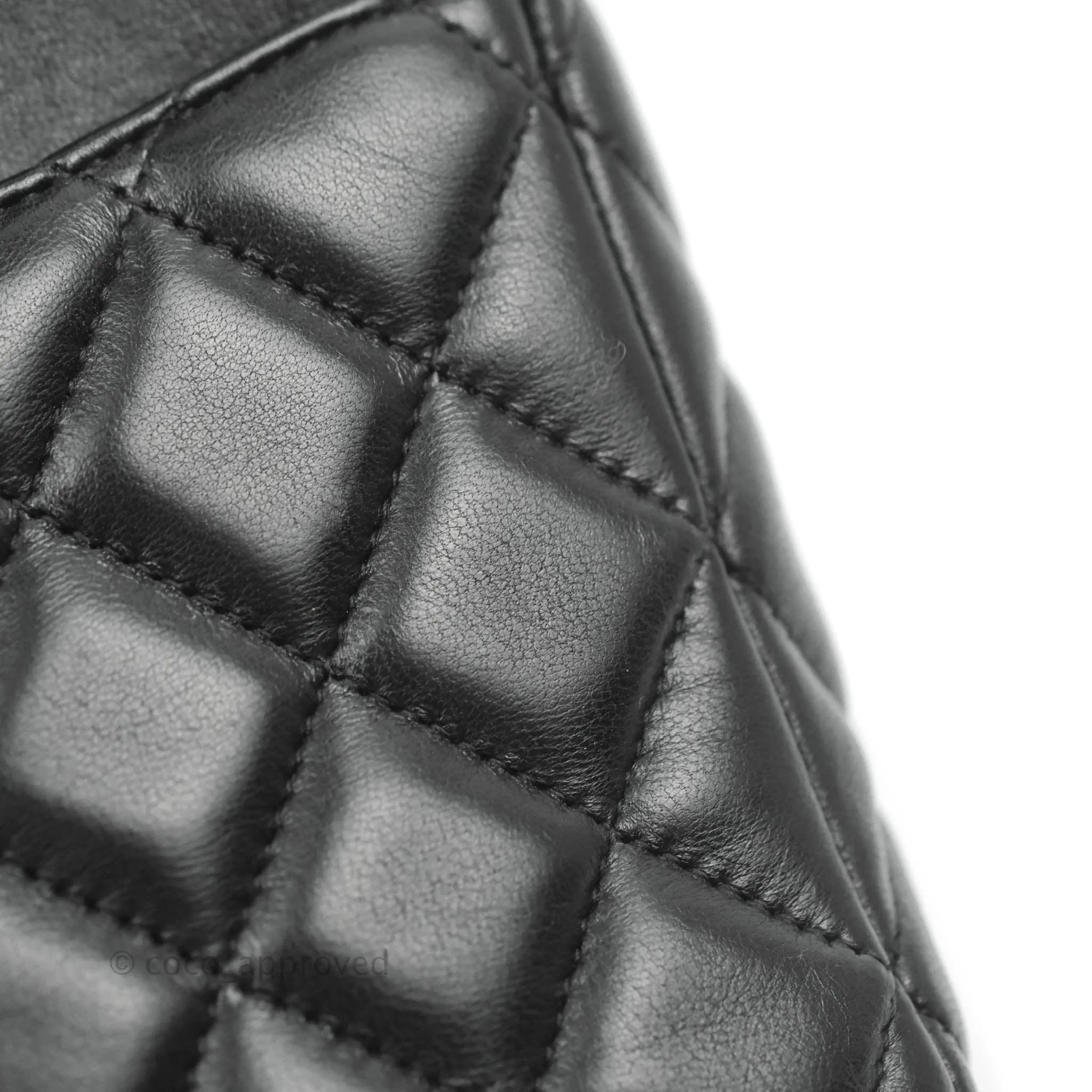 Chanel M/L Medium Flap Bag Valentine Limited Edition Black Lambskin Gold Hardware