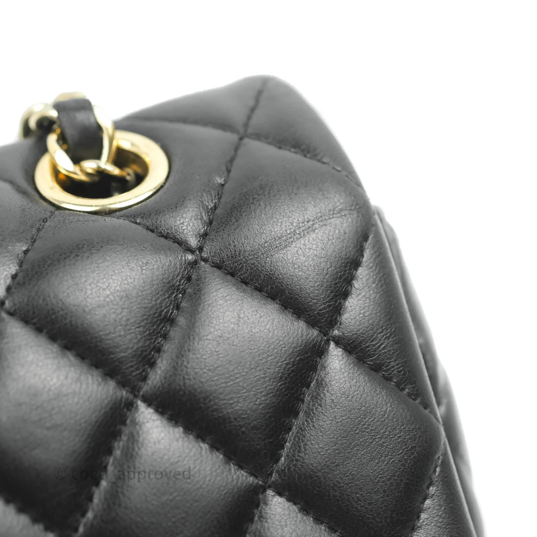 Chanel M/L Medium Flap Bag Valentine Limited Edition Black Lambskin Gold Hardware