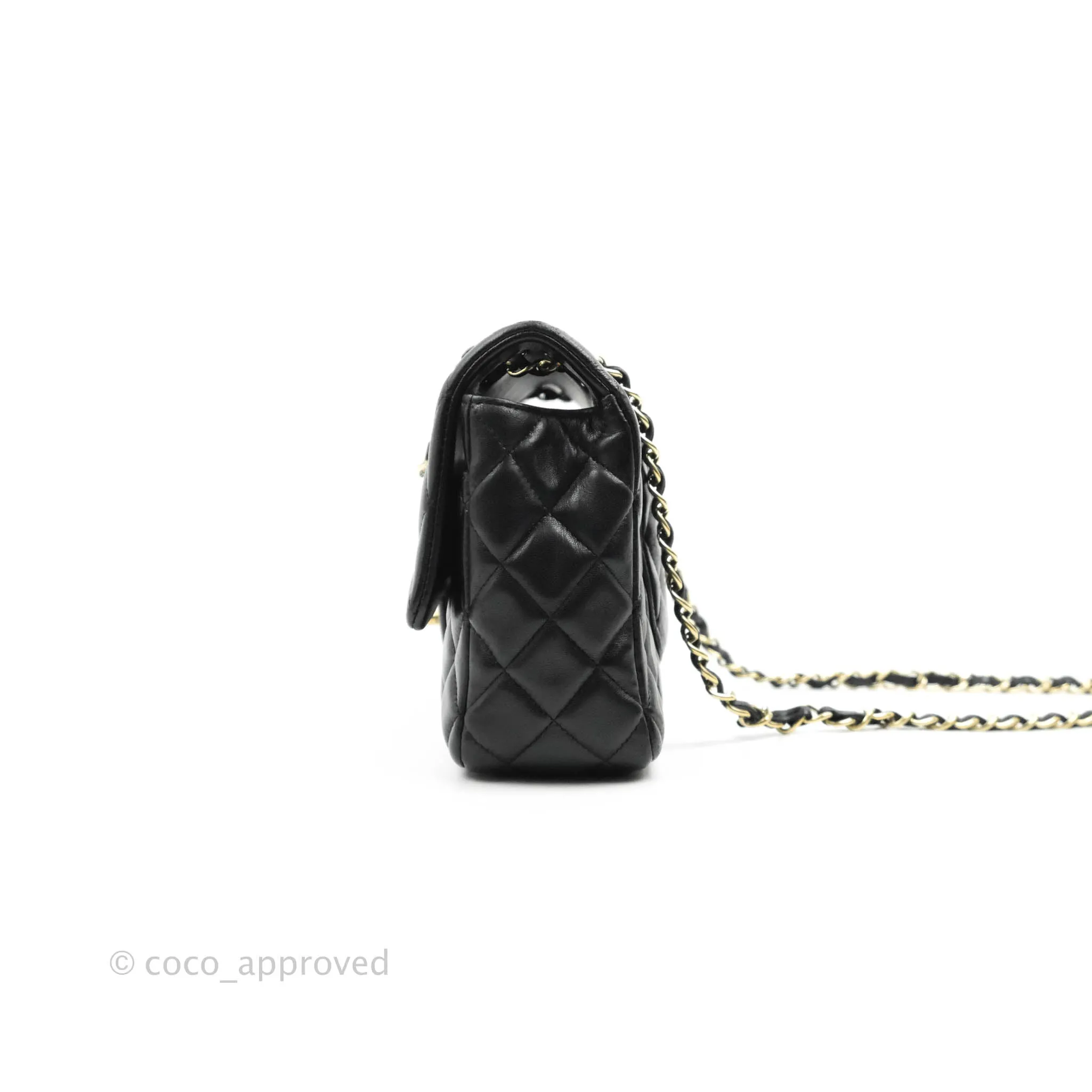 Chanel M/L Medium Flap Bag Valentine Limited Edition Black Lambskin Gold Hardware