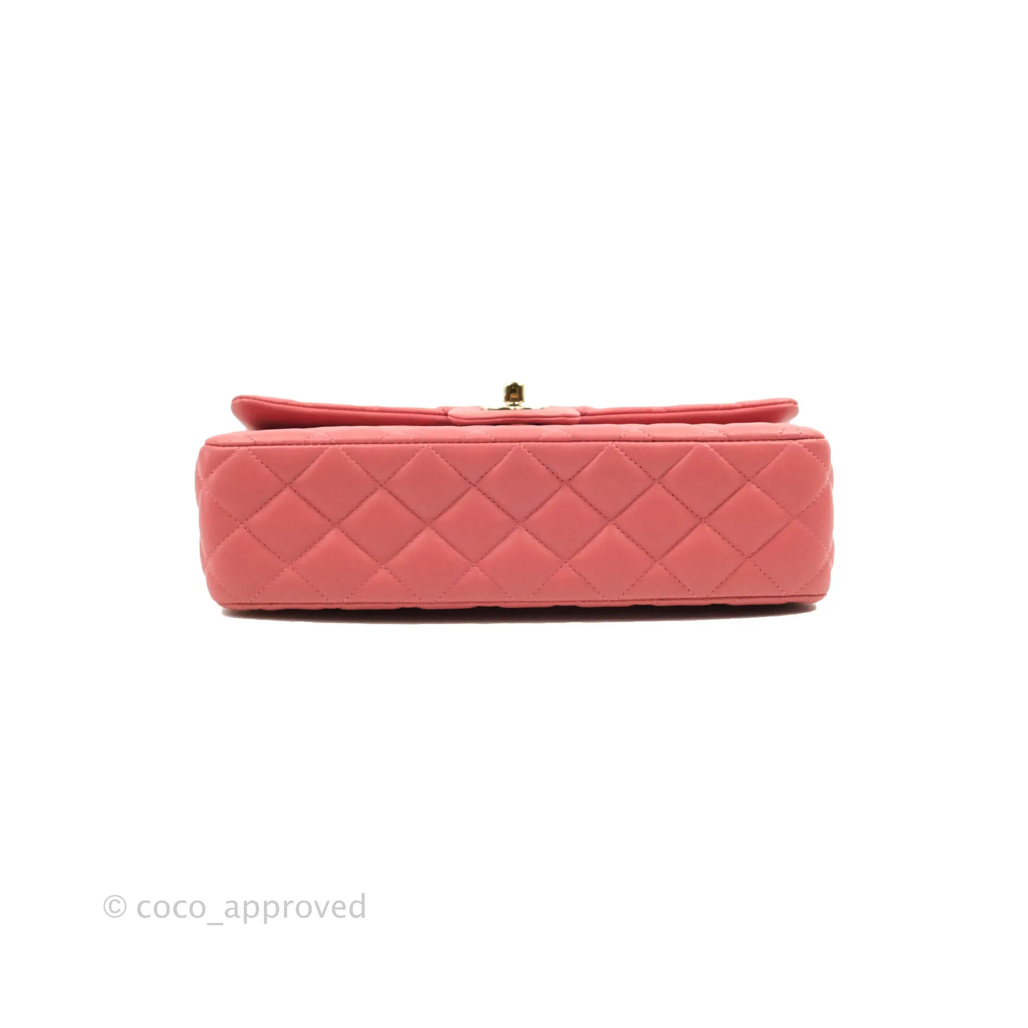 Chanel M/L Medium Flap Bag Valentine Limited Edition Pink Lambskin Gold Hardware