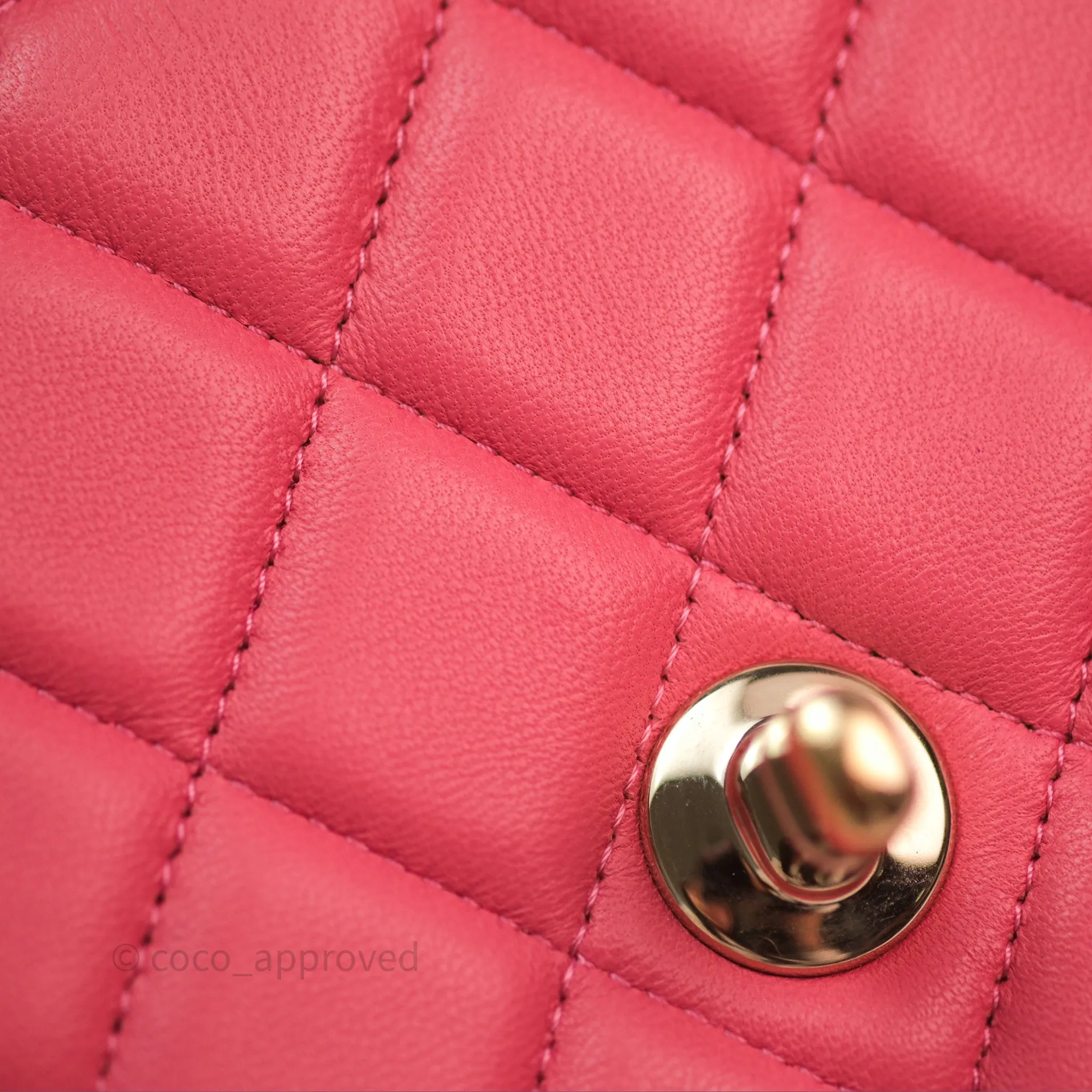 Chanel M/L Medium Flap Bag Valentine Limited Edition Pink Lambskin Gold Hardware