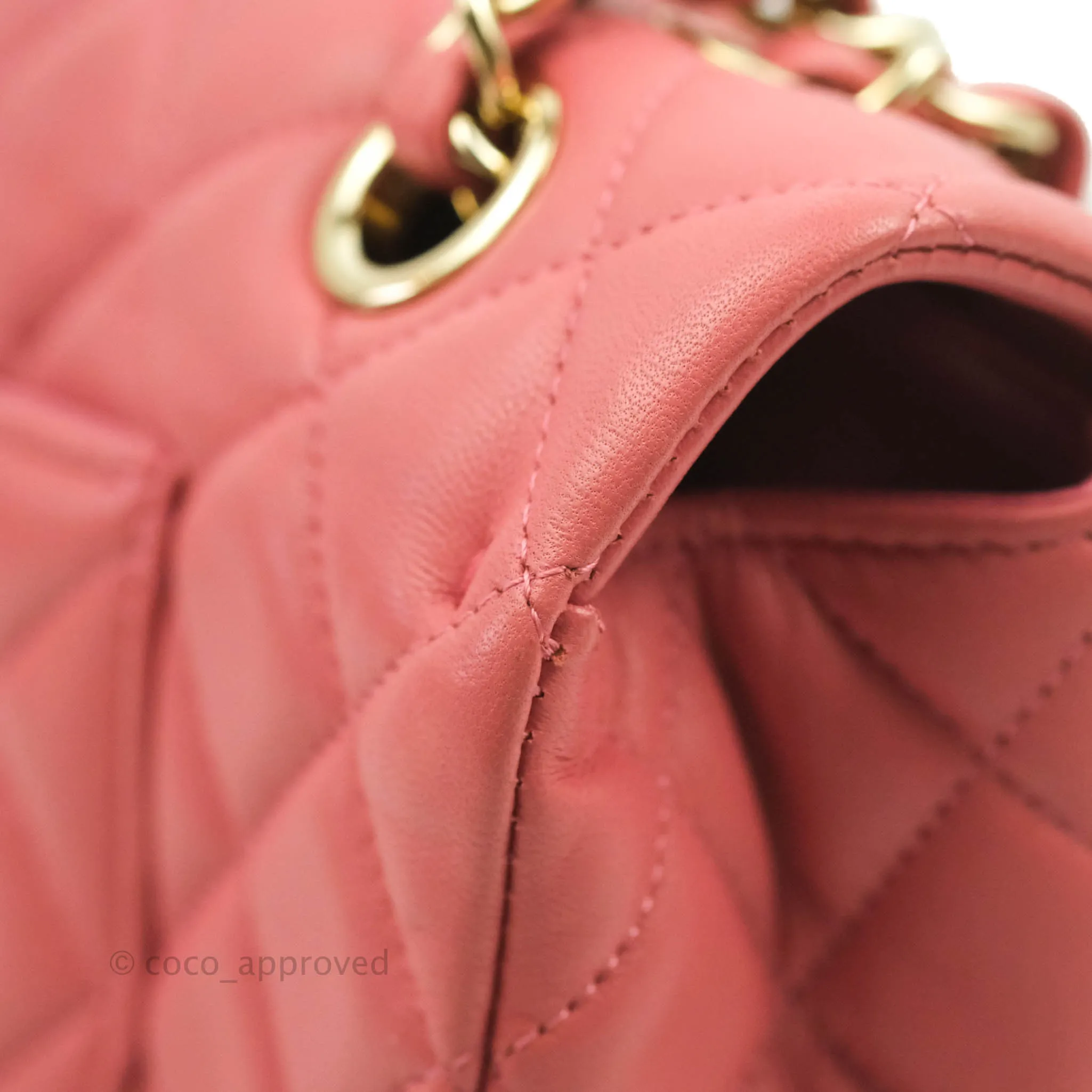 Chanel M/L Medium Flap Bag Valentine Limited Edition Pink Lambskin Gold Hardware