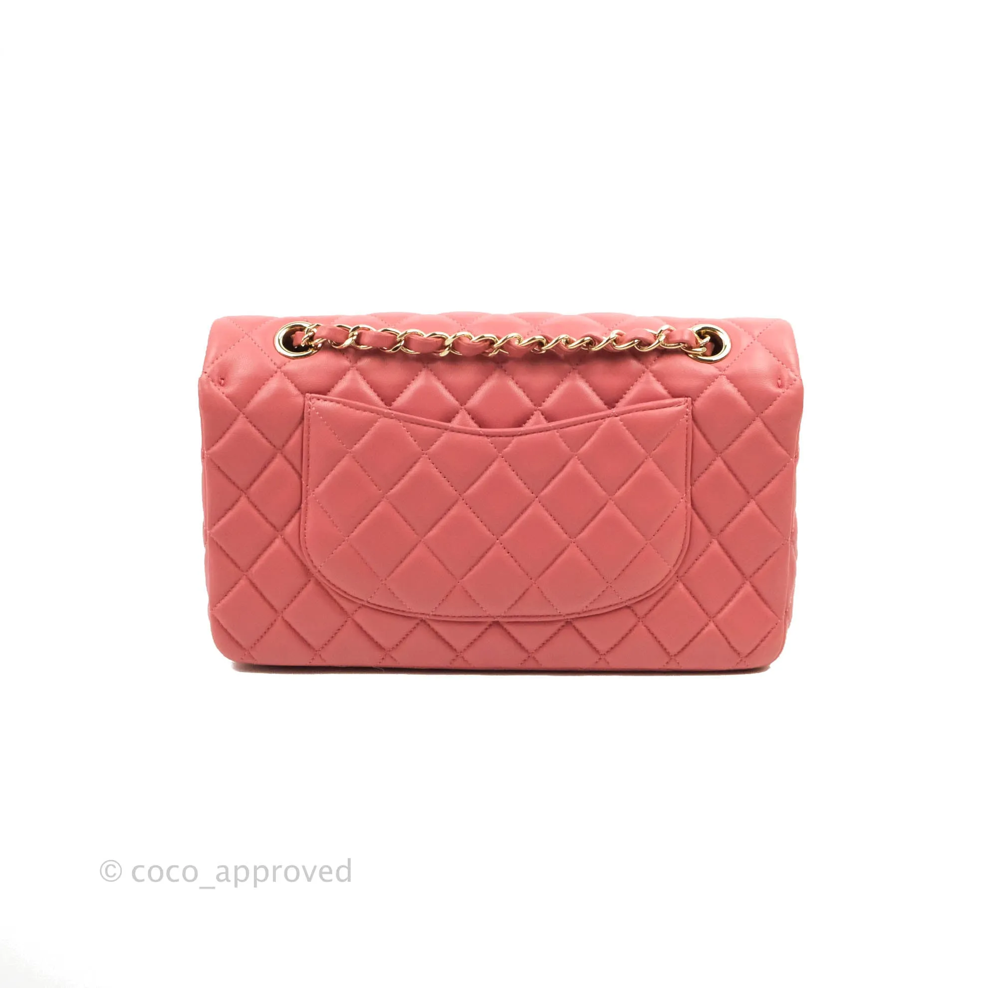 Chanel M/L Medium Flap Bag Valentine Limited Edition Pink Lambskin Gold Hardware