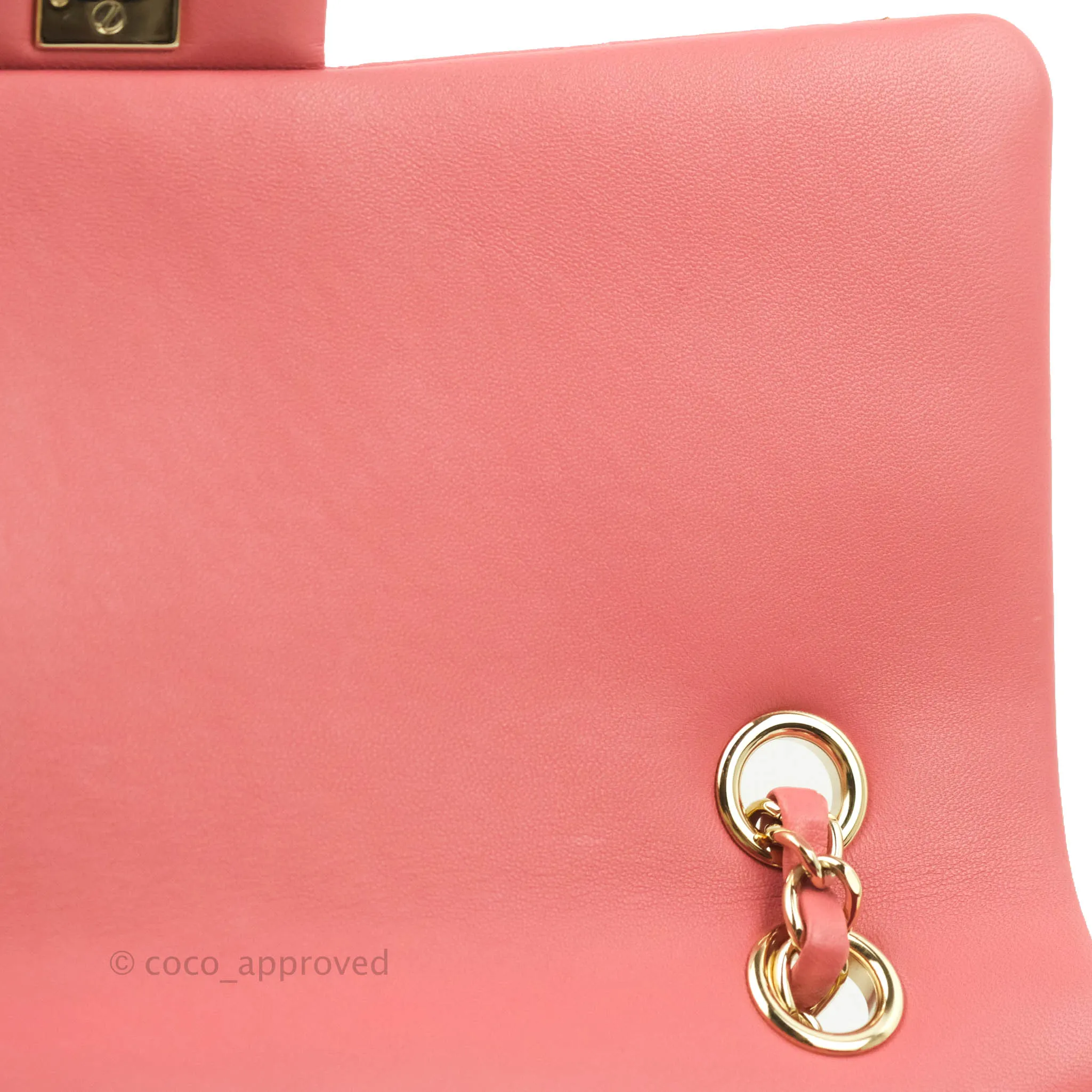 Chanel M/L Medium Flap Bag Valentine Limited Edition Pink Lambskin Gold Hardware