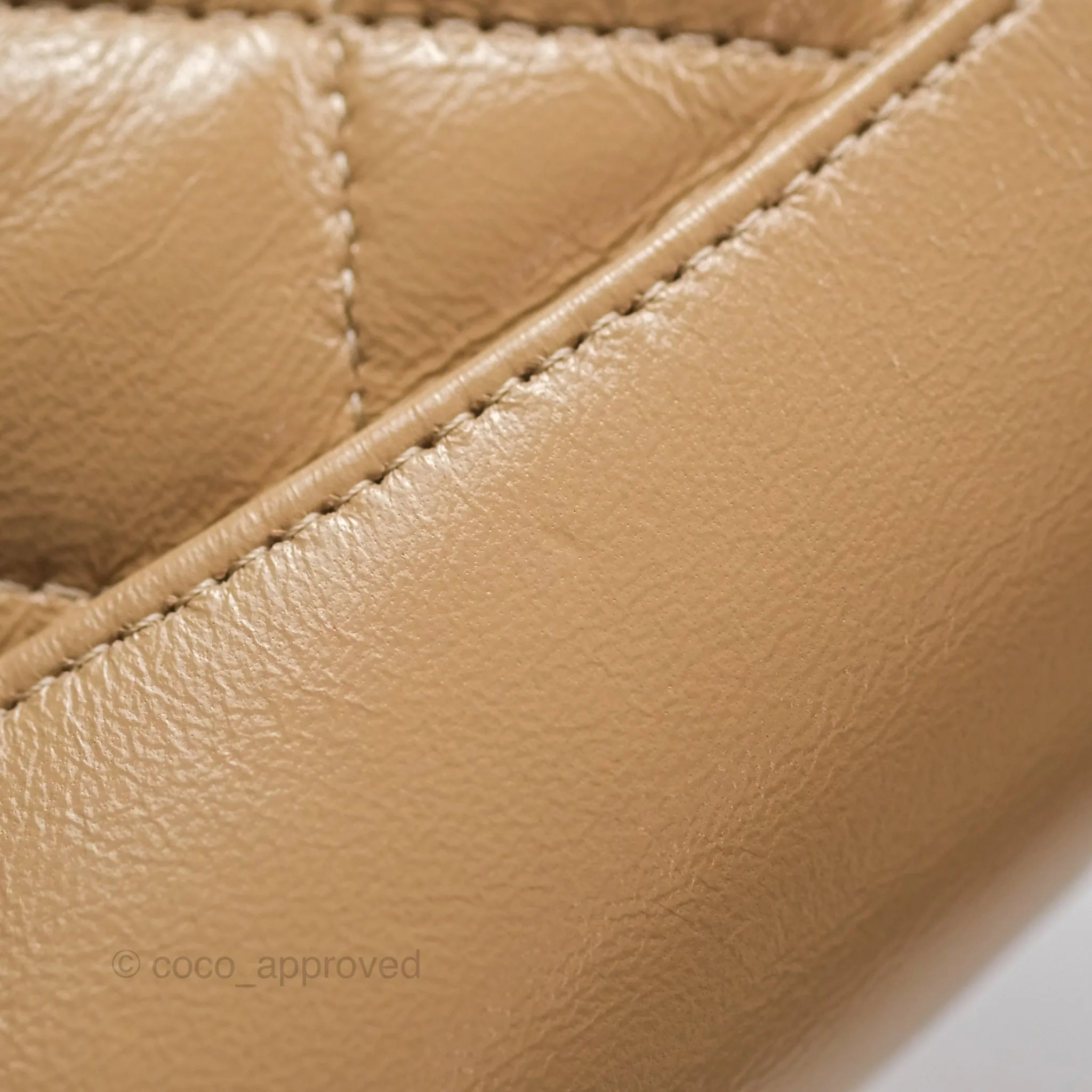 Chanel Nano 31 Beige Shiny Lambskin Gold Hardware