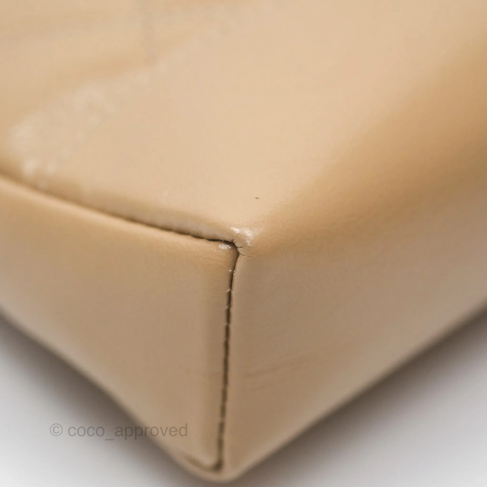 Chanel Nano 31 Beige Shiny Lambskin Gold Hardware