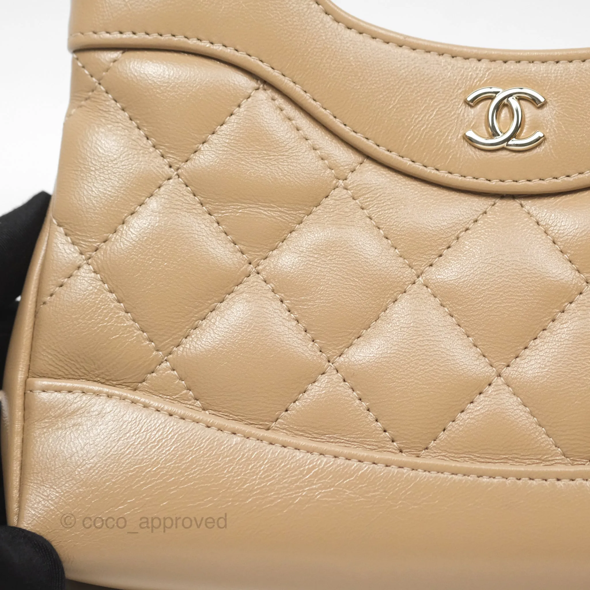 Chanel Nano 31 Beige Shiny Lambskin Gold Hardware