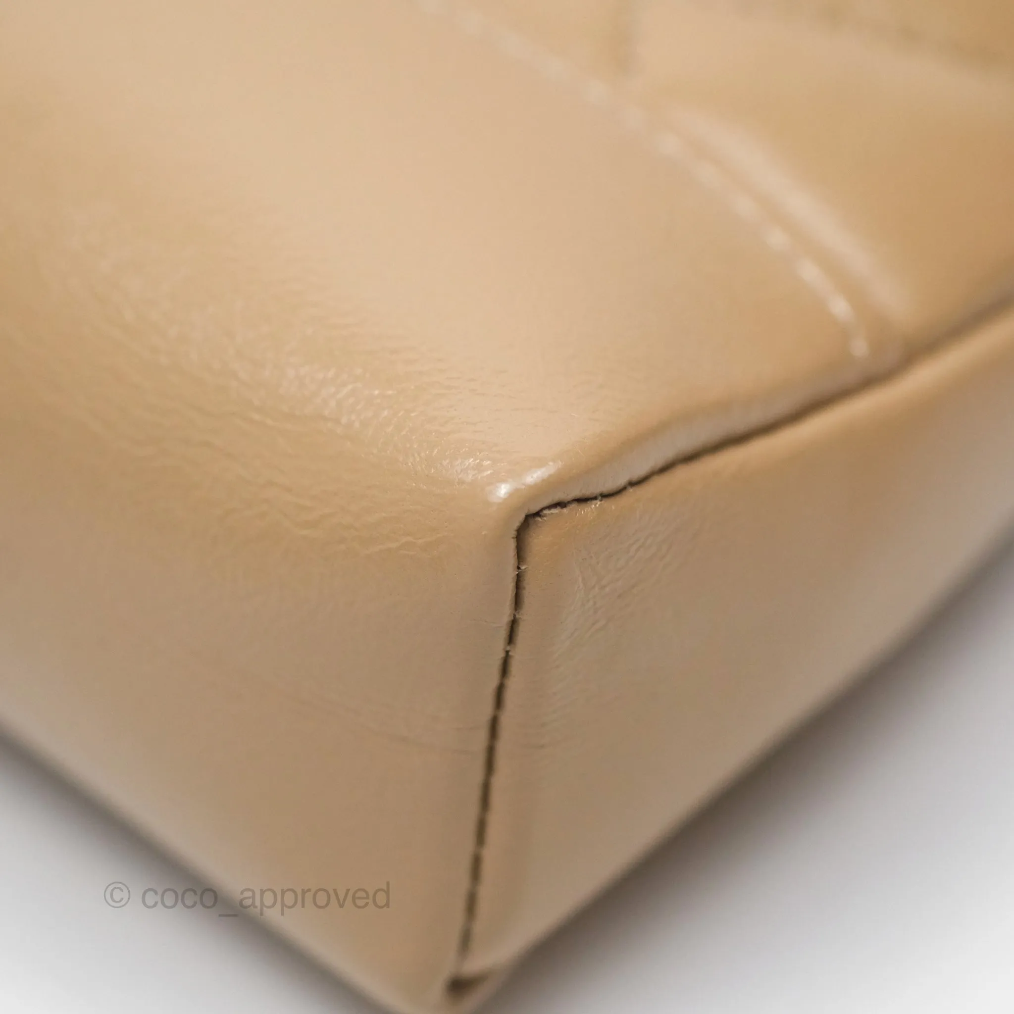 Chanel Nano 31 Beige Shiny Lambskin Gold Hardware