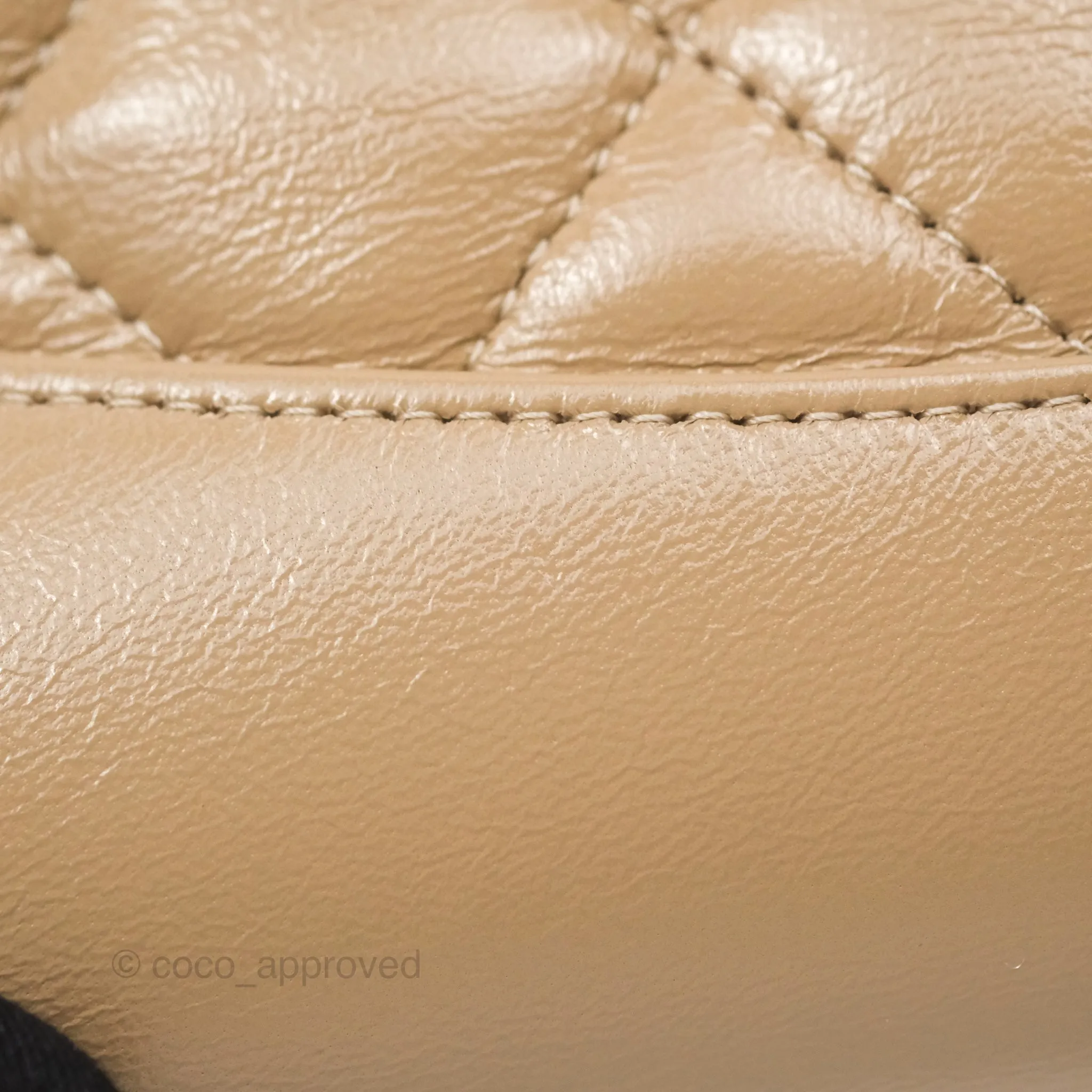 Chanel Nano 31 Beige Shiny Lambskin Gold Hardware