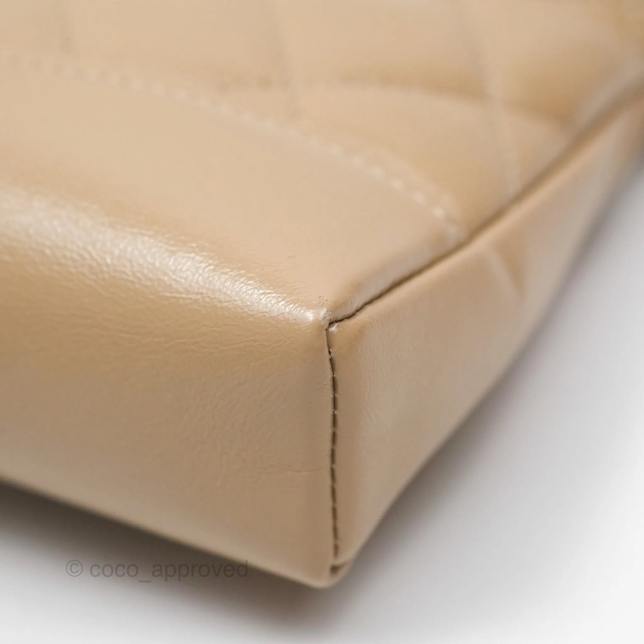 Chanel Nano 31 Beige Shiny Lambskin Gold Hardware