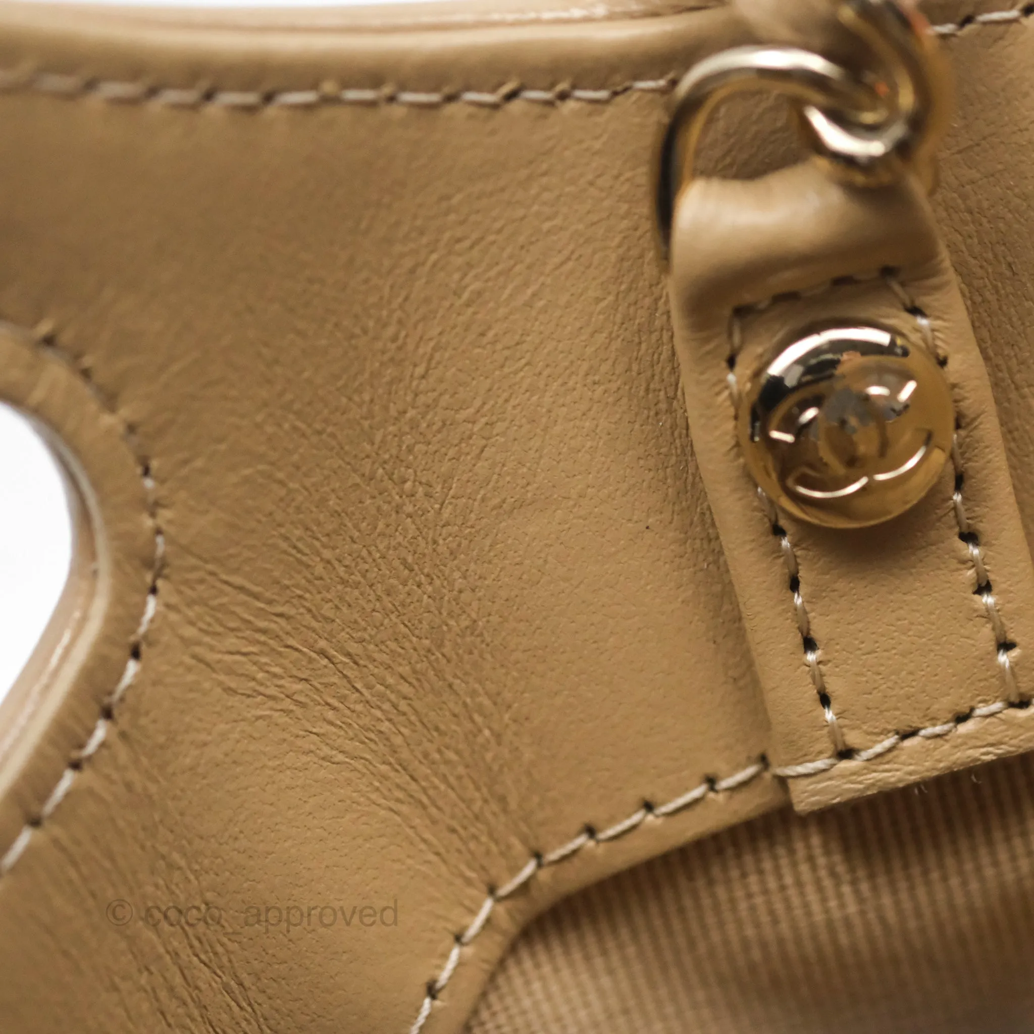 Chanel Nano 31 Beige Shiny Lambskin Gold Hardware