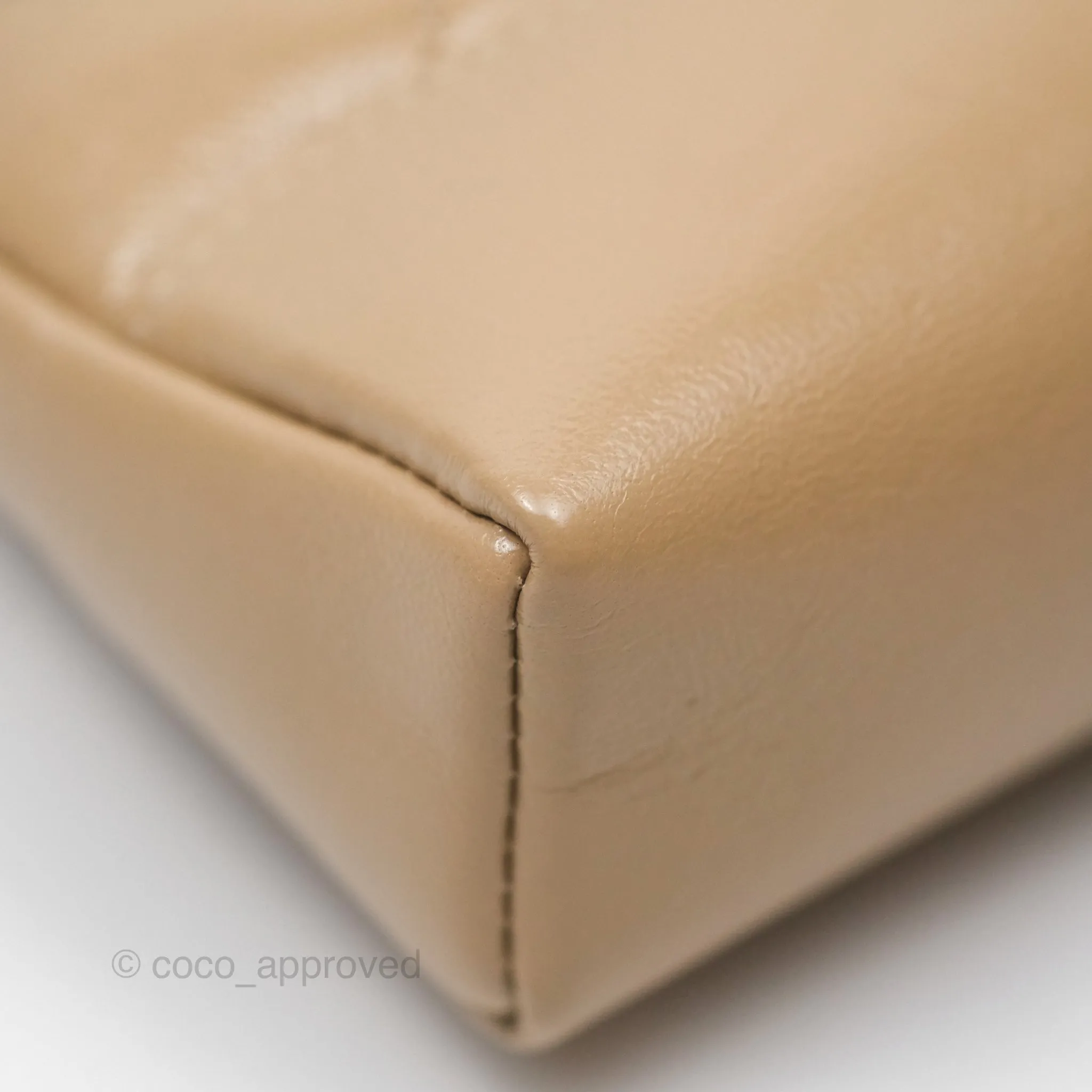 Chanel Nano 31 Beige Shiny Lambskin Gold Hardware