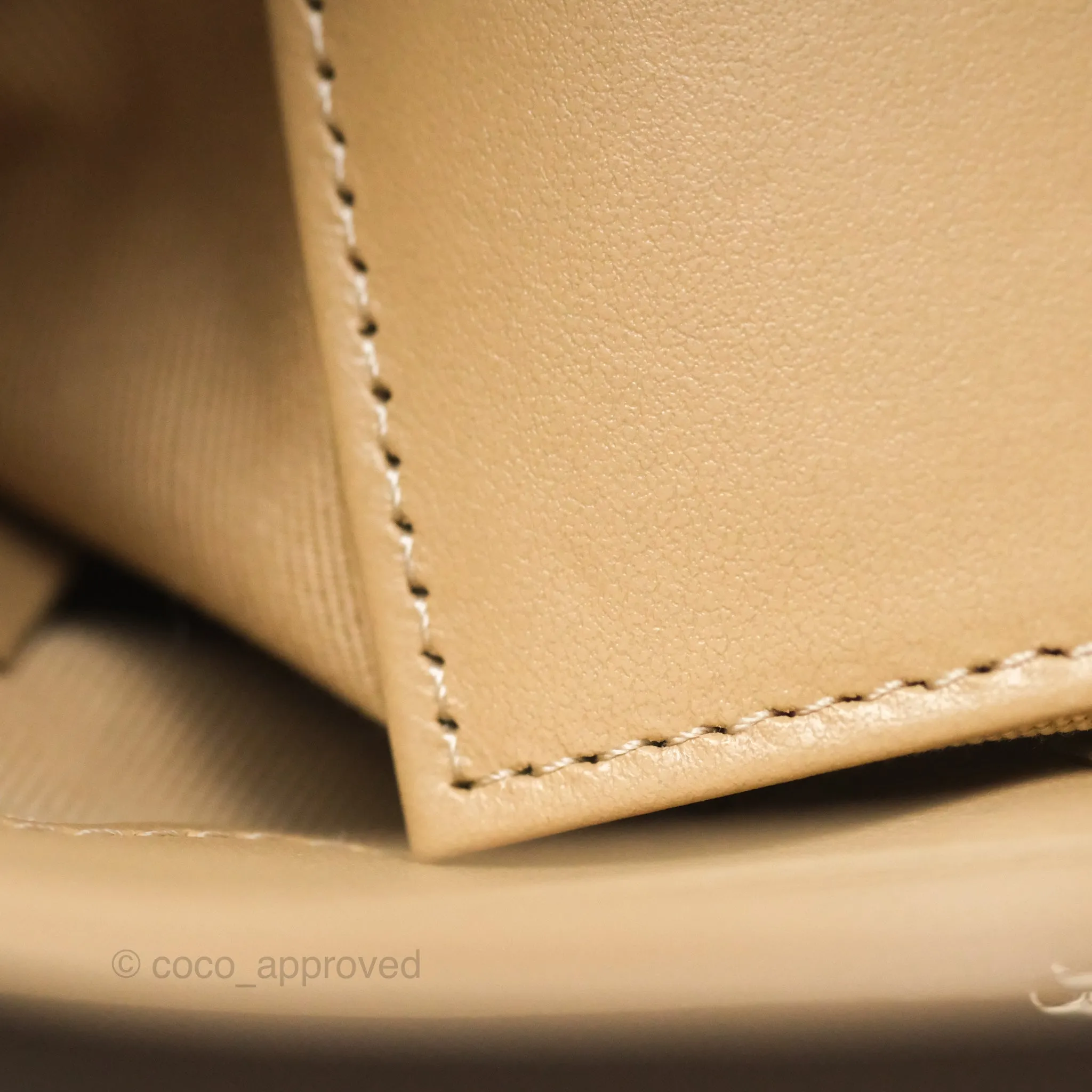 Chanel Nano 31 Beige Shiny Lambskin Gold Hardware