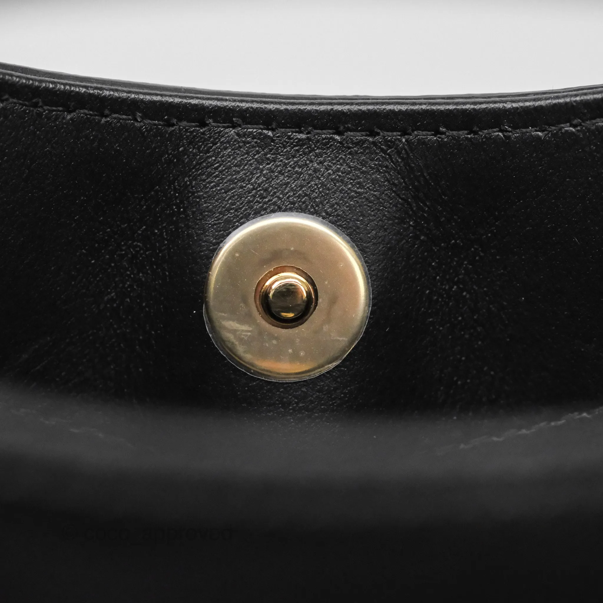 Chanel Nano 31 Black Shiny Calfskin Gold Hardware