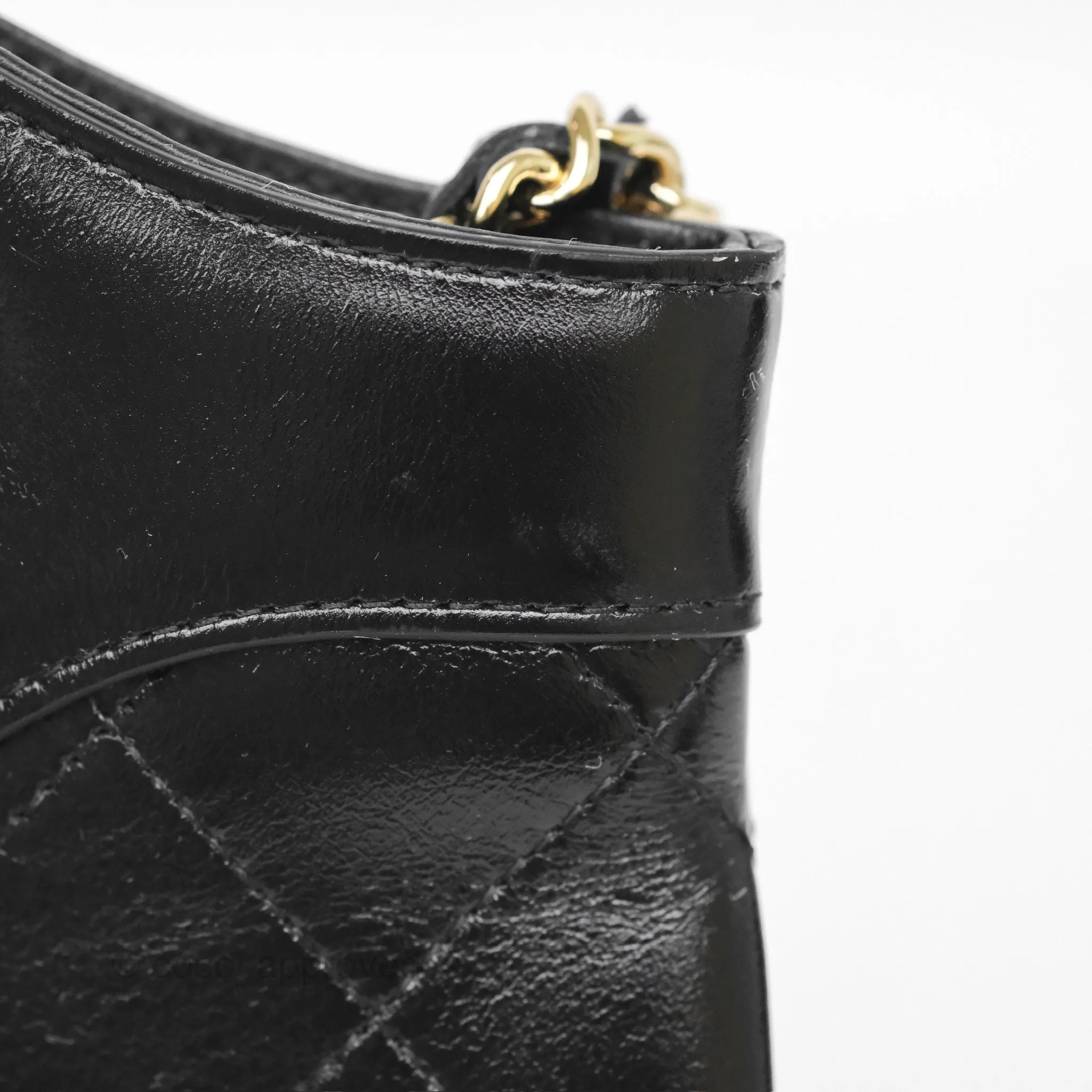 Chanel Nano 31 Black Shiny Calfskin Gold Hardware