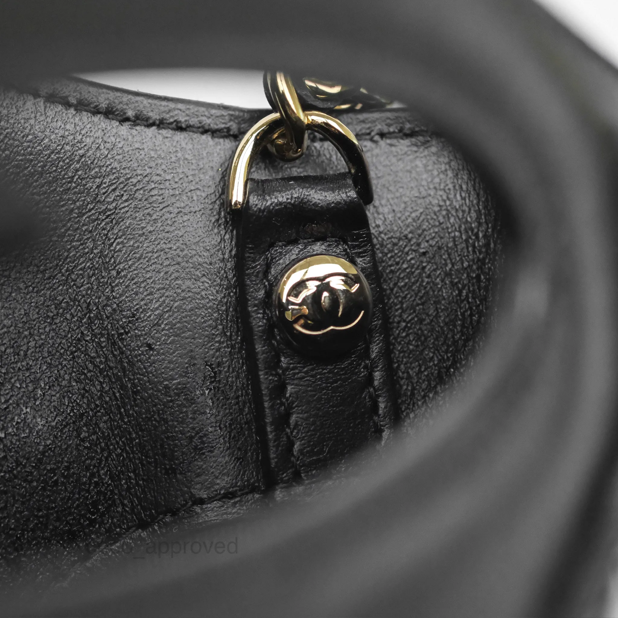 Chanel Nano 31 Black Shiny Calfskin Gold Hardware