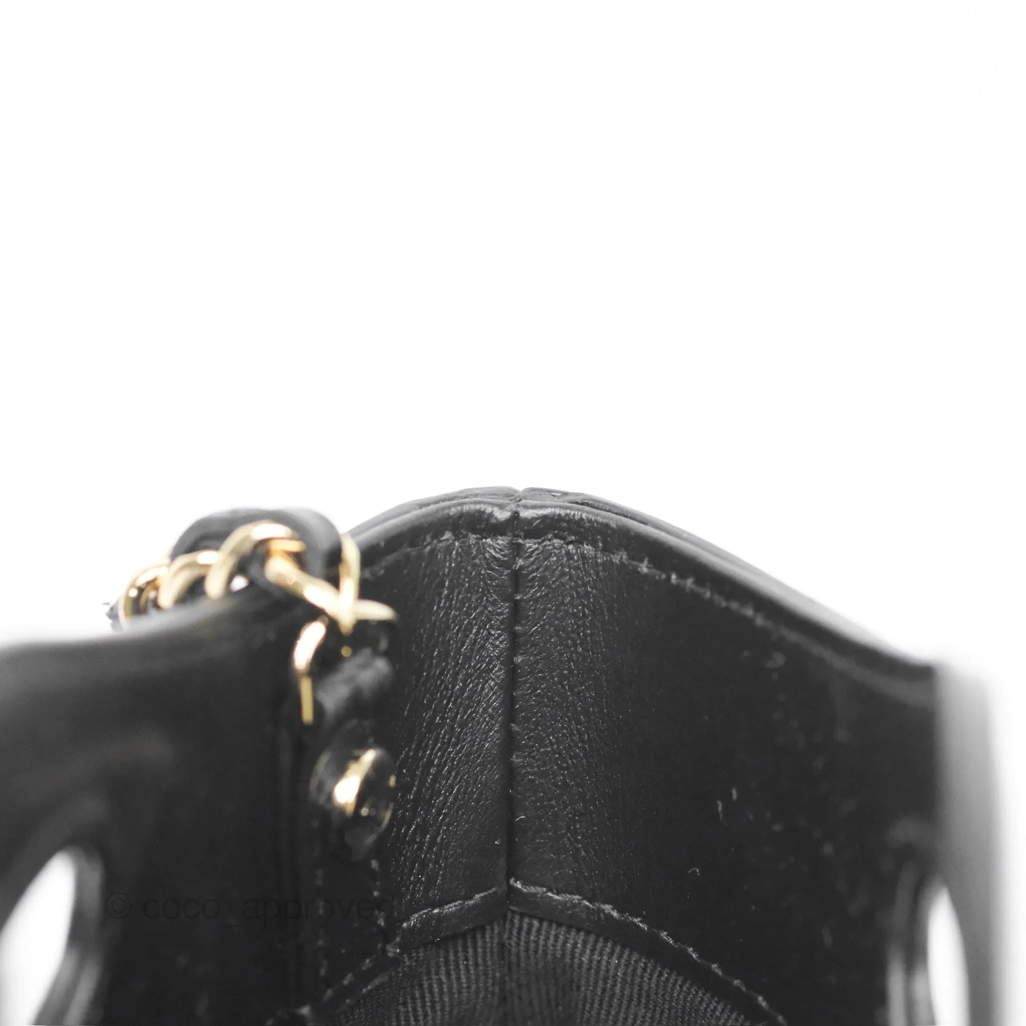 Chanel Nano 31 Black Shiny Calfskin Gold Hardware
