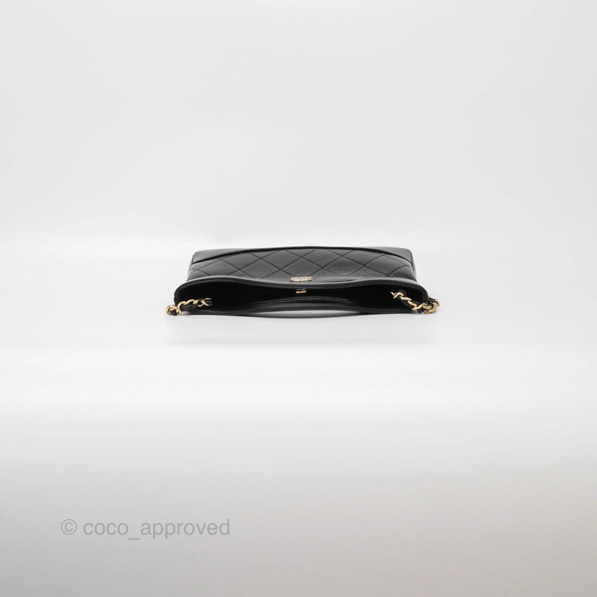 Chanel Nano 31 Black Shiny Calfskin Gold Hardware