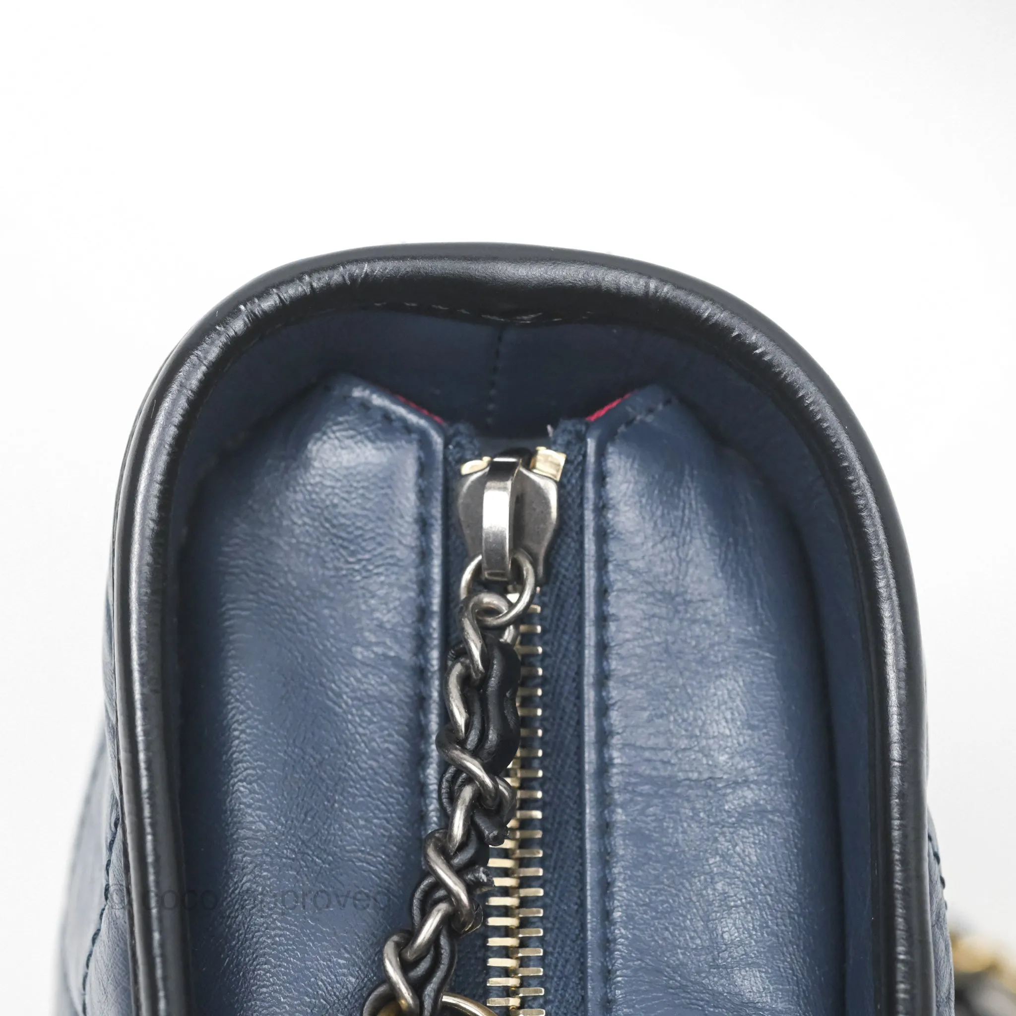 Chanel New Medium Gabrielle Hobo Quilted Navy Black Aged Calfskin