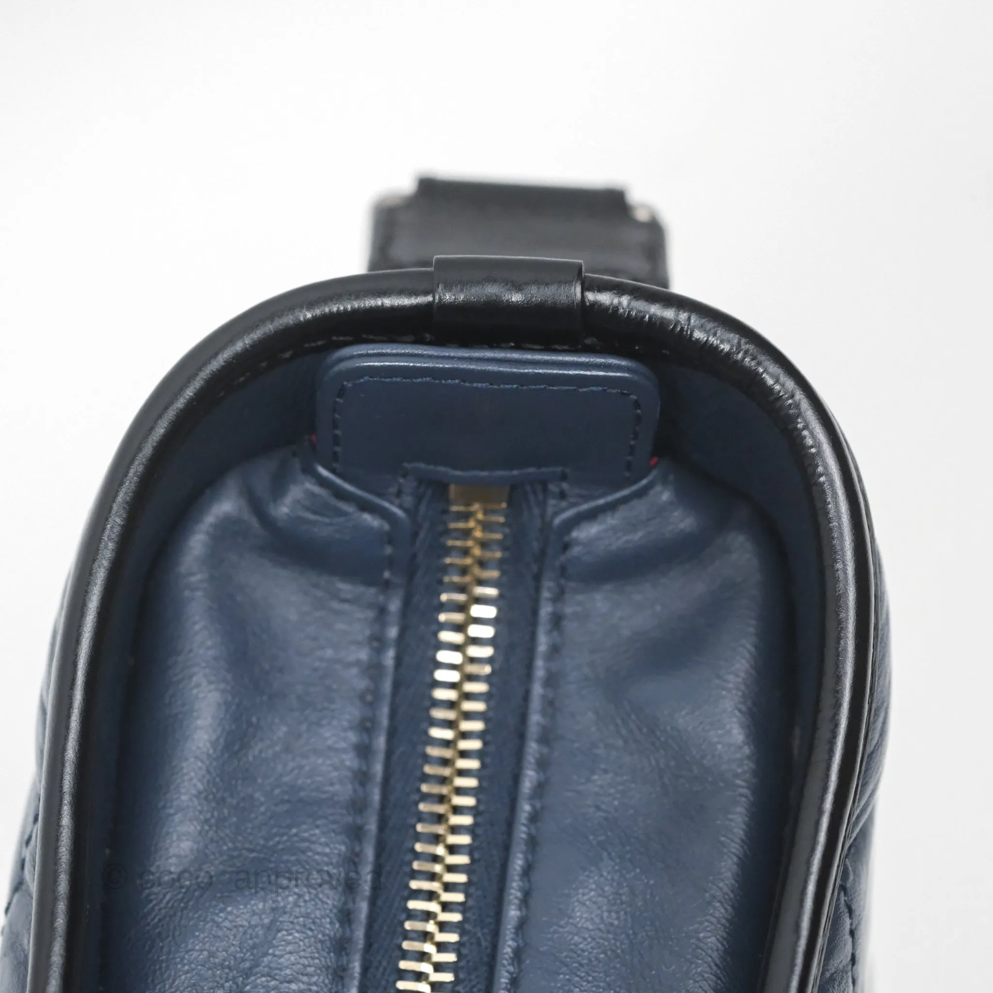 Chanel New Medium Gabrielle Hobo Quilted Navy Black Aged Calfskin