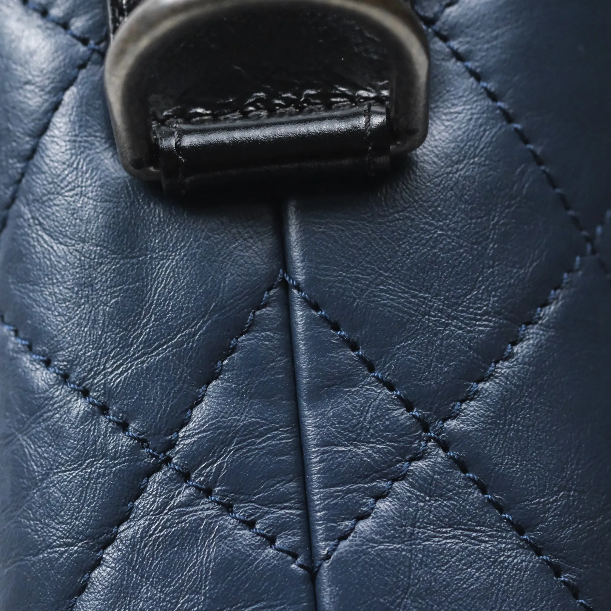 Chanel New Medium Gabrielle Hobo Quilted Navy Black Aged Calfskin