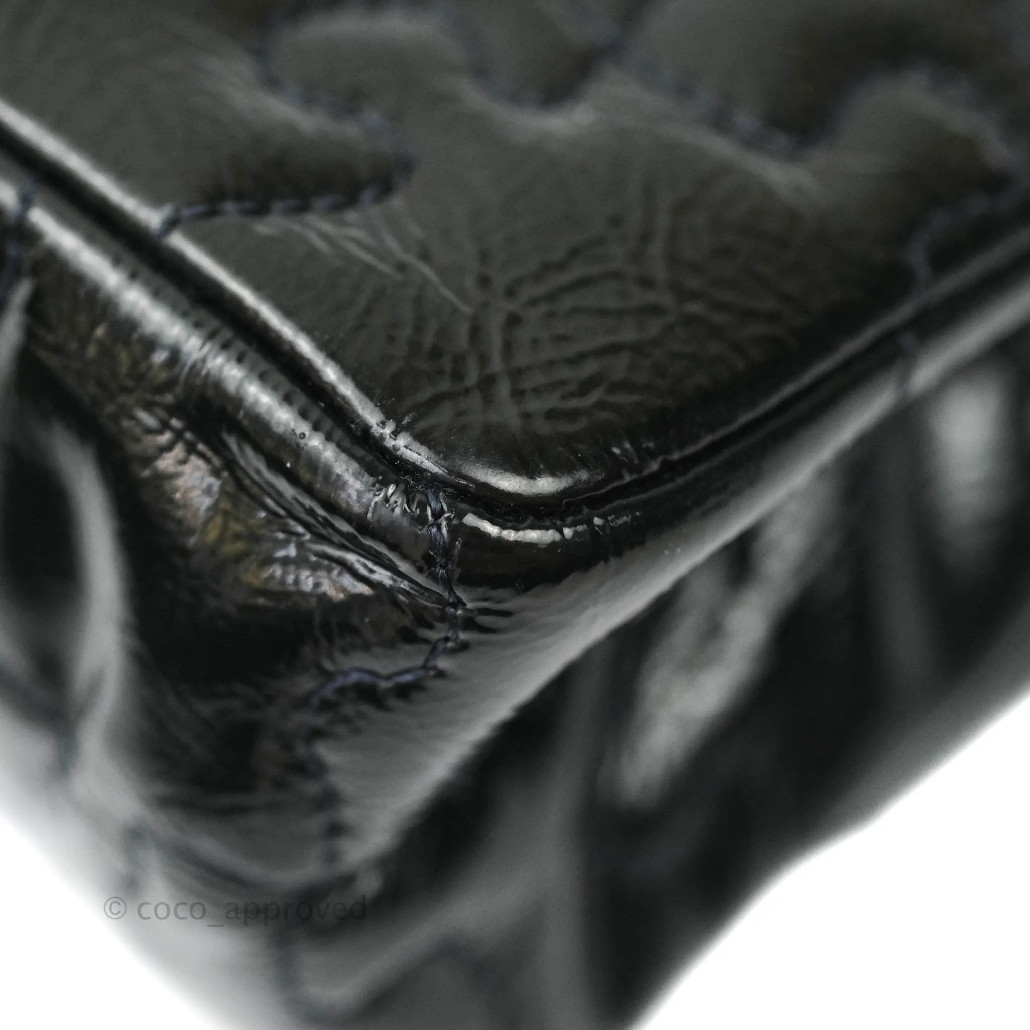 Chanel Puzzle 2.55 Reissue East West Flap Dark Green Patent Gold Hardware