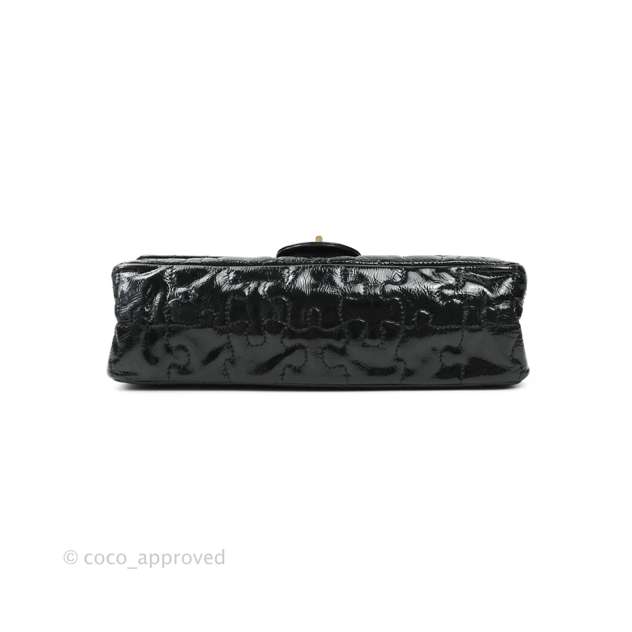 Chanel Puzzle 2.55 Reissue East West Flap Dark Green Patent Gold Hardware