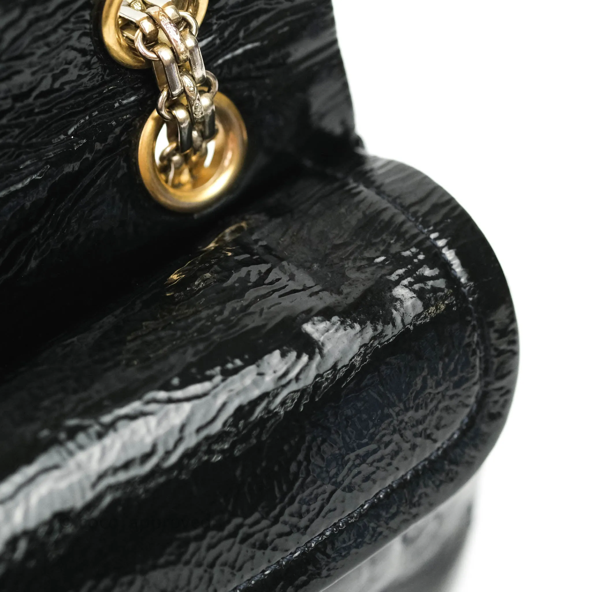 Chanel Puzzle 2.55 Reissue East West Flap Dark Green Patent Gold Hardware