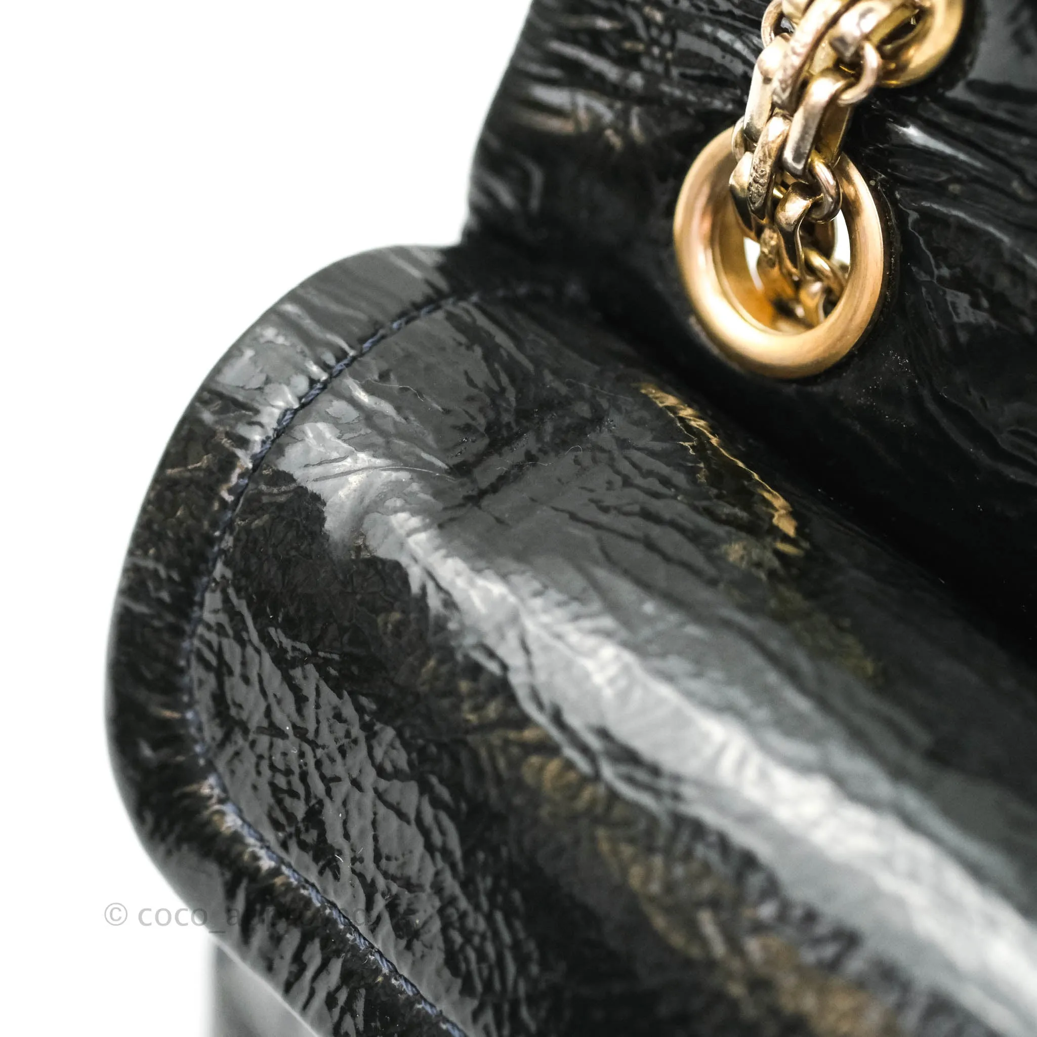 Chanel Puzzle 2.55 Reissue East West Flap Dark Green Patent Gold Hardware