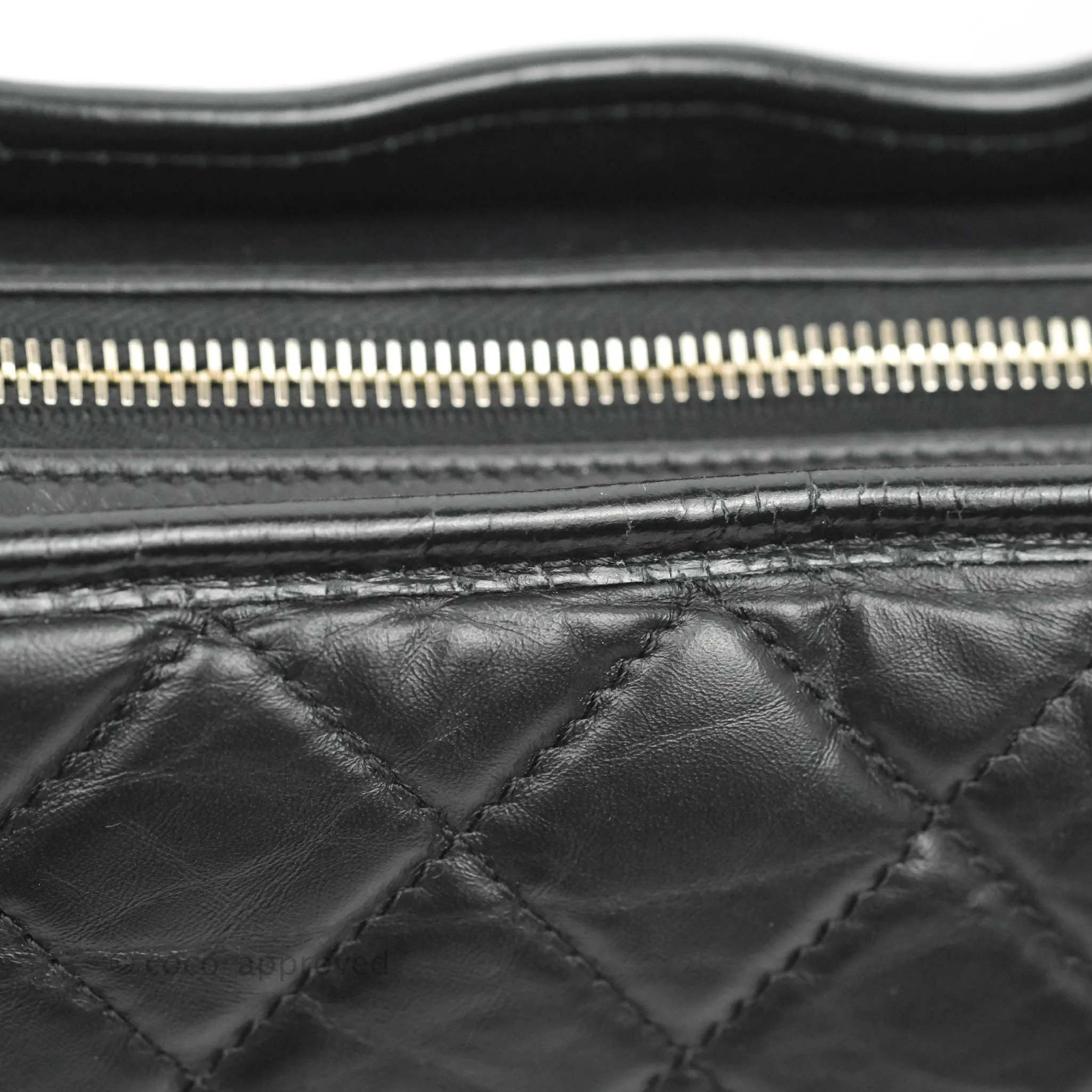 Chanel Quilted Medium Gabrielle Hobo Black Aged Calfskin Mixed Hardware