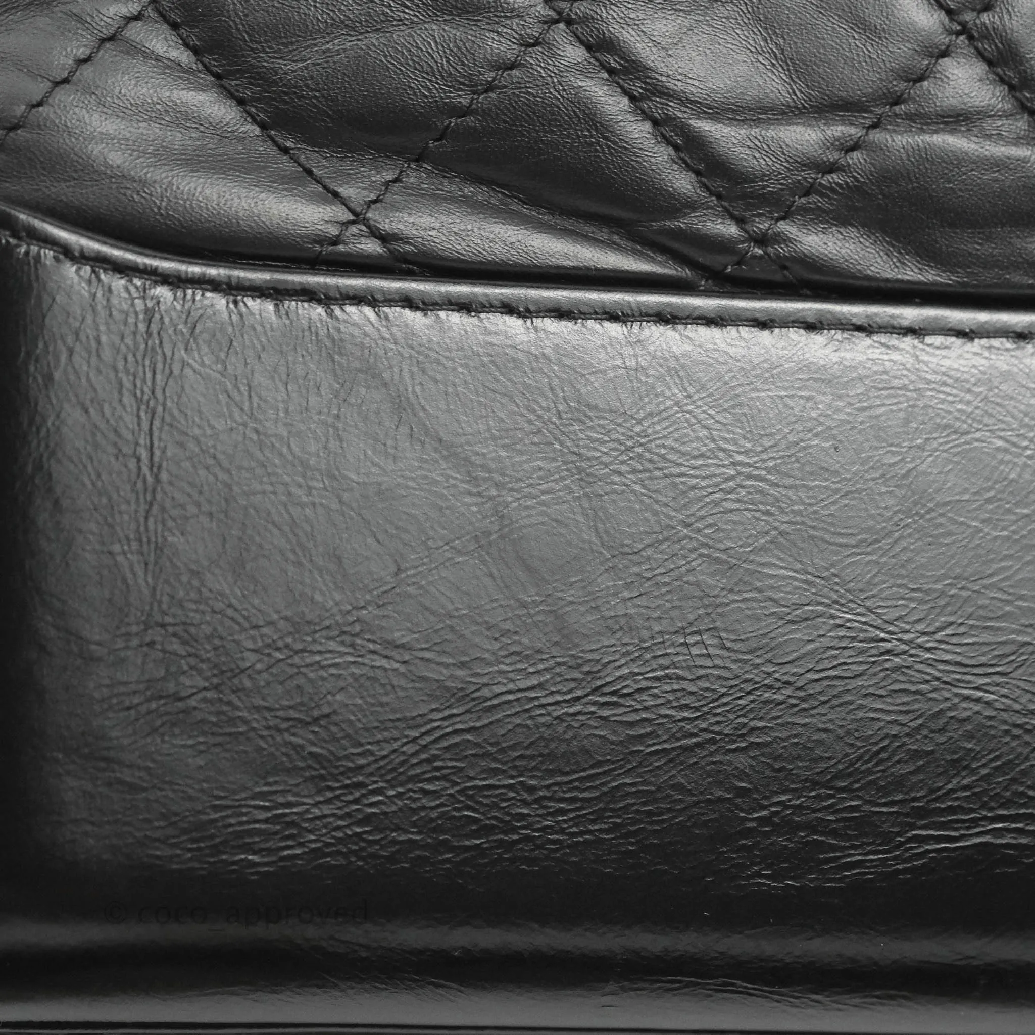 Chanel Quilted Medium Gabrielle Hobo Black Aged Calfskin Mixed Hardware