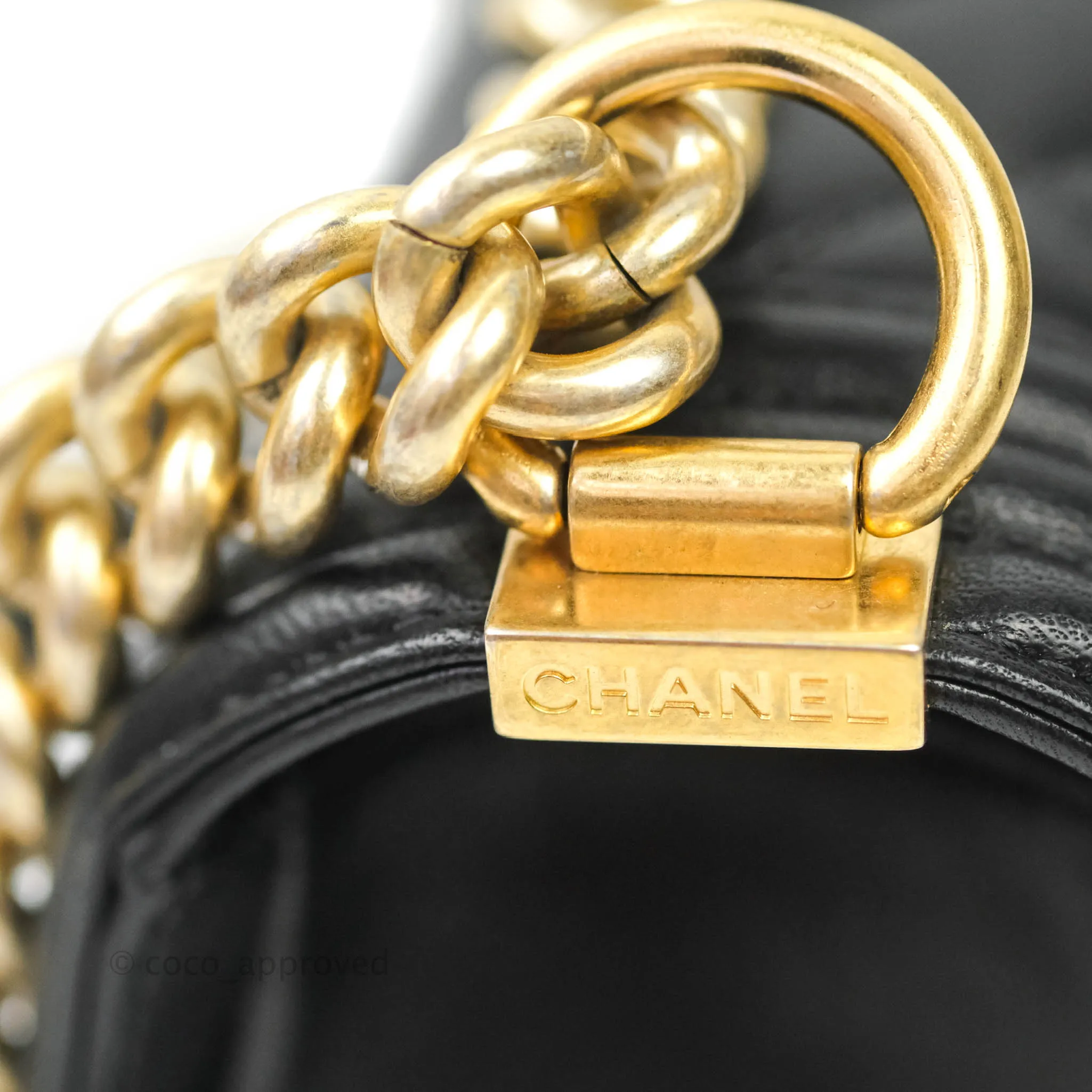 Chanel Quilted Medium Lambskin Boy Flap Aged Gold Hardware